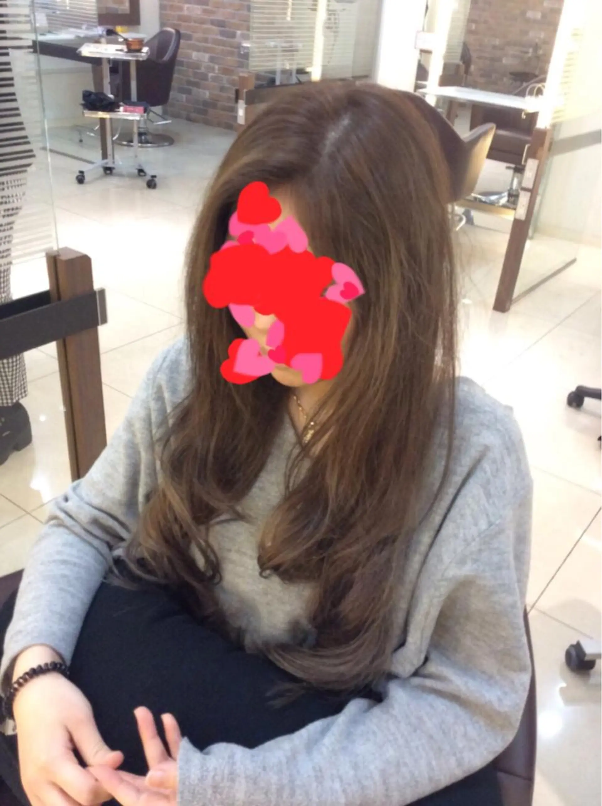 ロング アッシュ 似合わせ／代表 髪質改善/山田将大のヘアスタイル