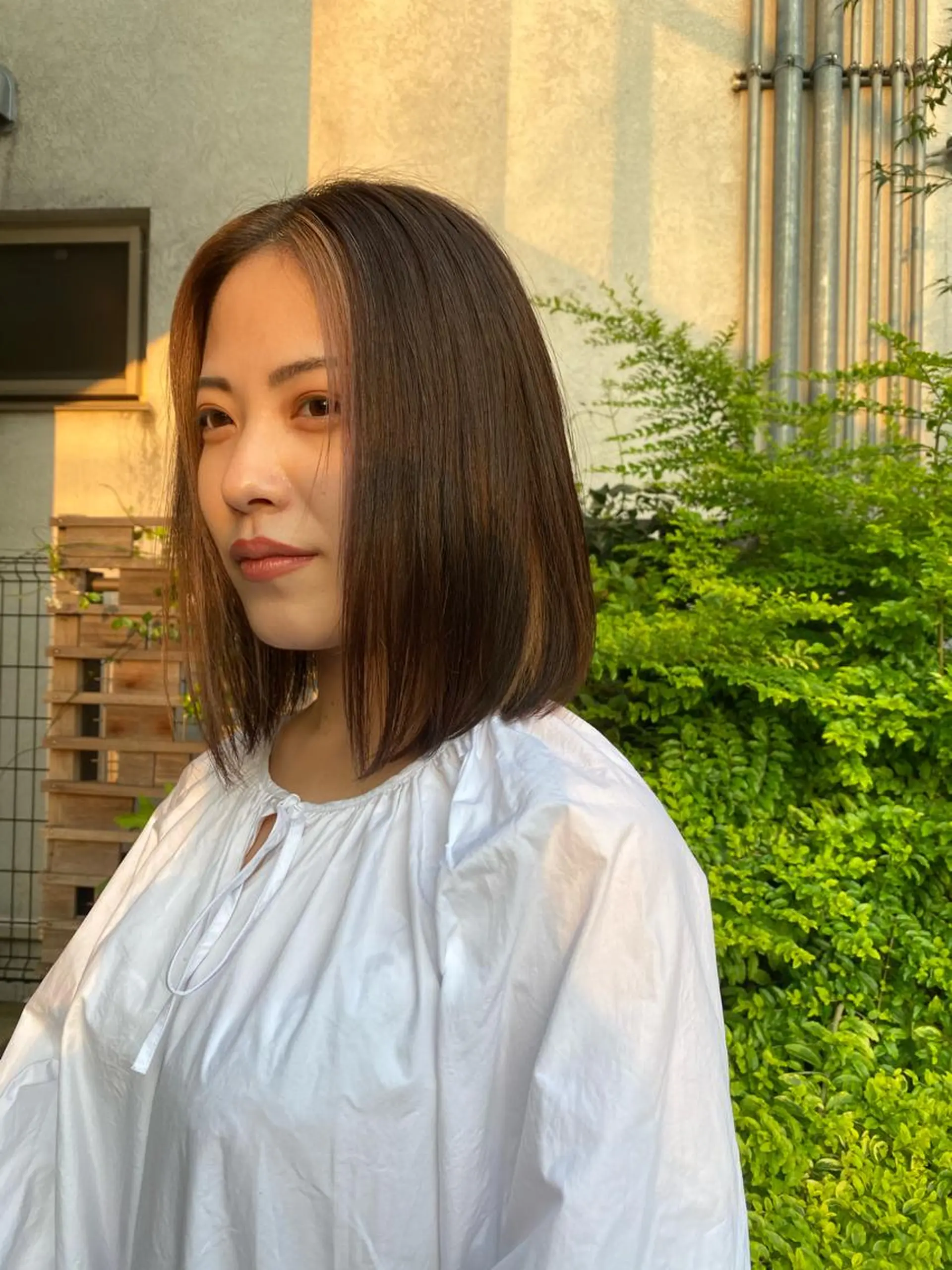 ミディアム ミストバング ハイライト les baladins du miroir所属・🍃YURI 🍃のヘアスタイル