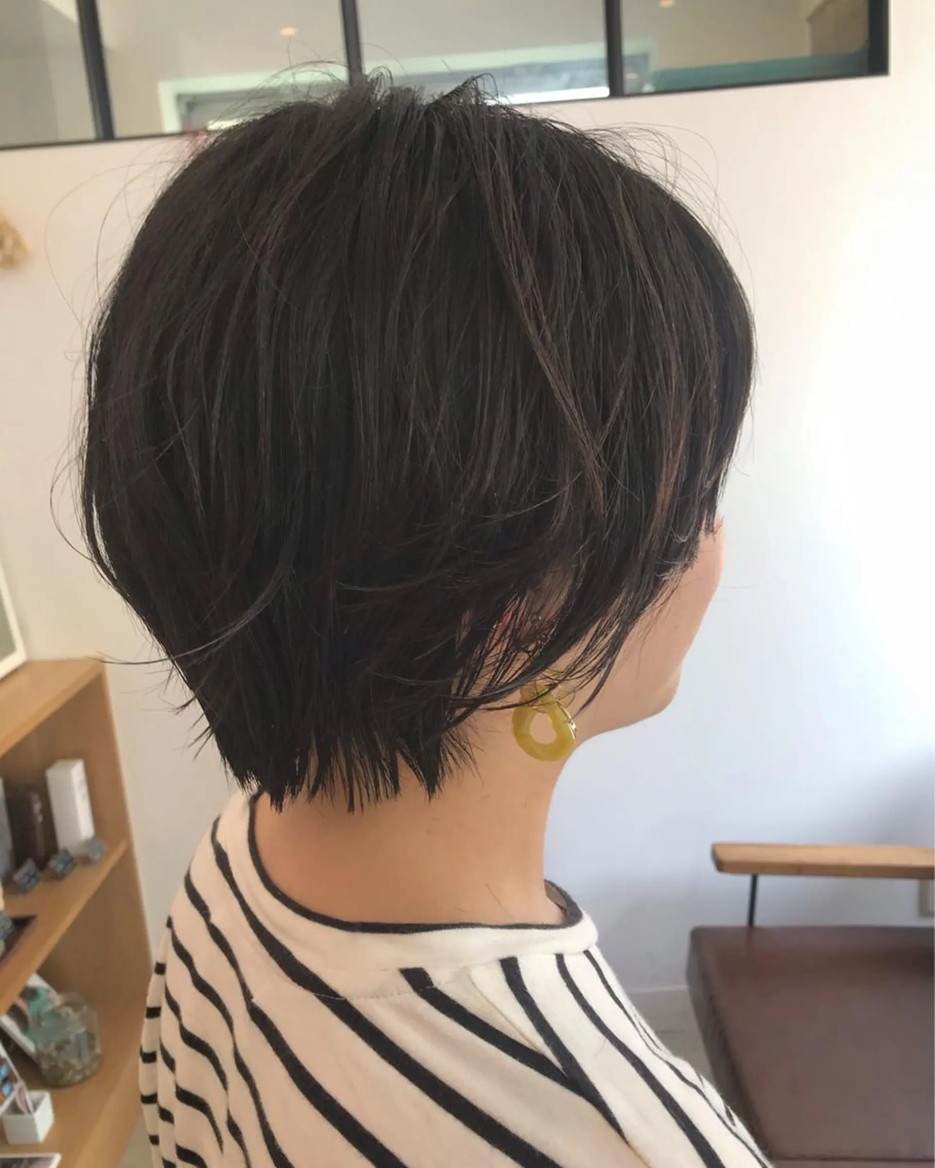 ショート 暖色カラー🍊 ボブ🌿顔周りcutのヘアスタイル