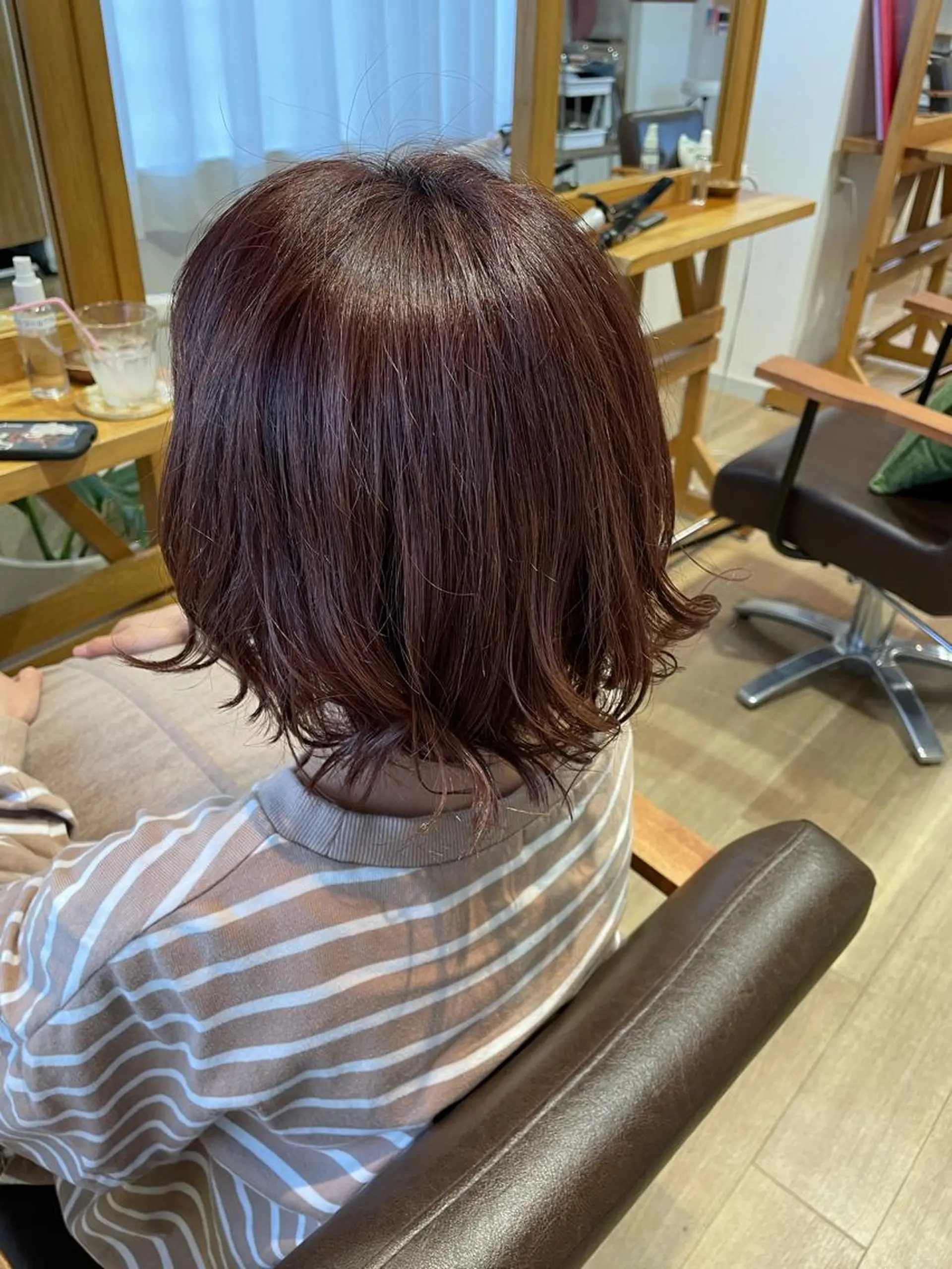 ショート カラー ヘアアレンジ なつき/艶ピンク/ girly hairのヘアスタイル