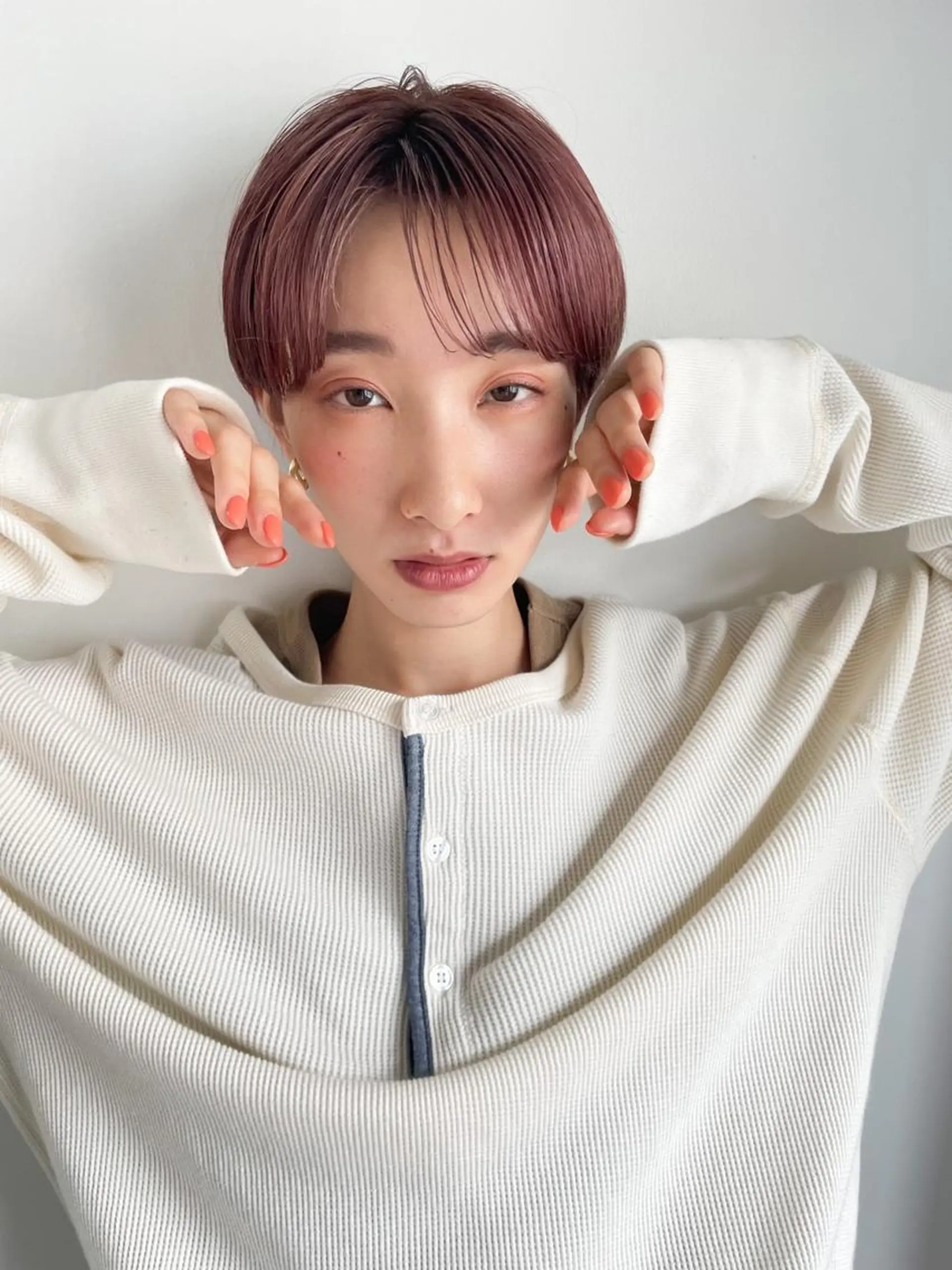 ショート カラー パーマ アディクシーカラー ブリーチ ブロンド ブルーカラー ハイライトカラー カット ヘアカラー トリートメント CEINE【セーヌ】 三軒茶屋のヘアスタイル