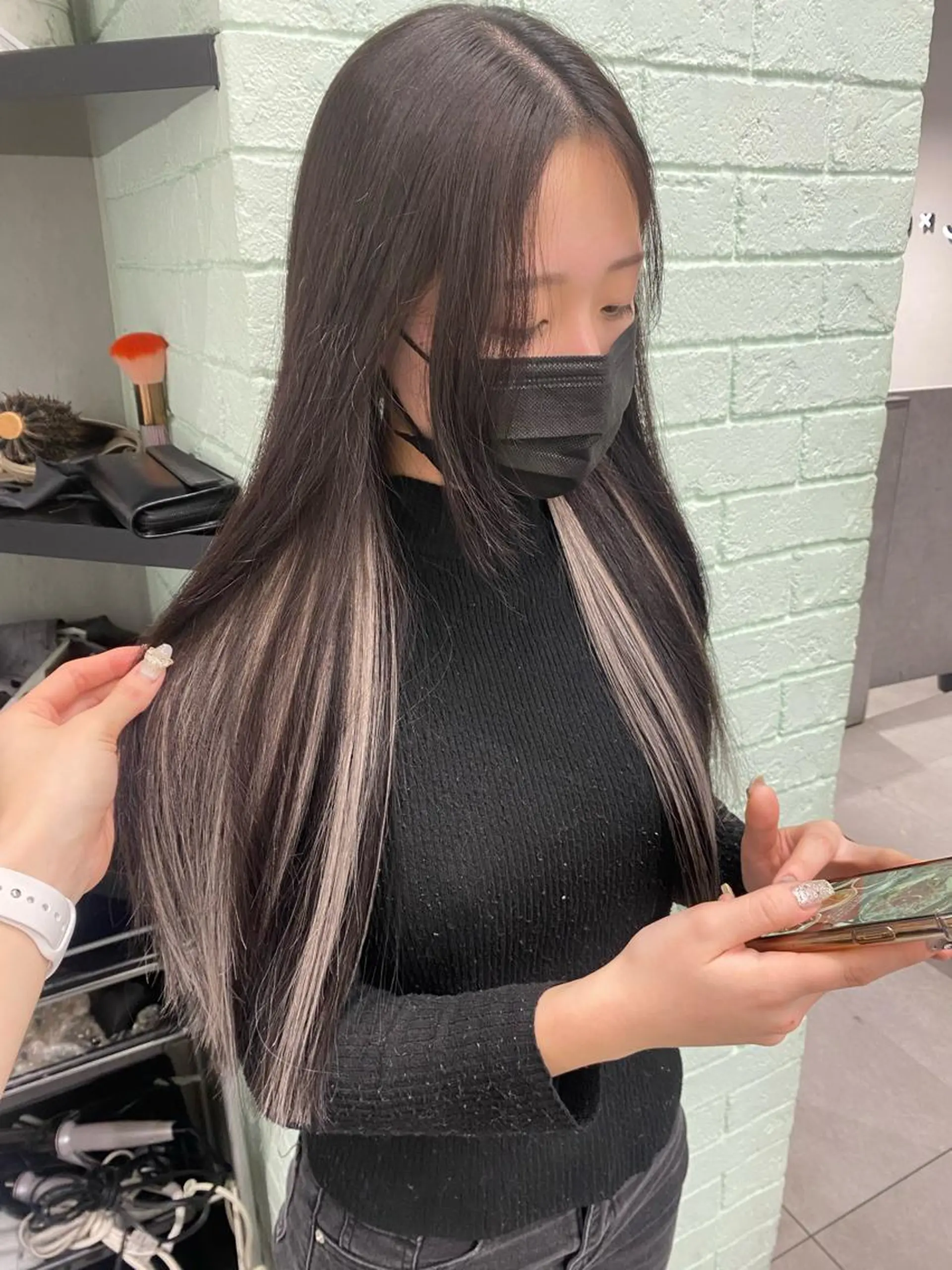 ロング 韓国風モテヘア 🇰🇷aki♡のヘアスタイル