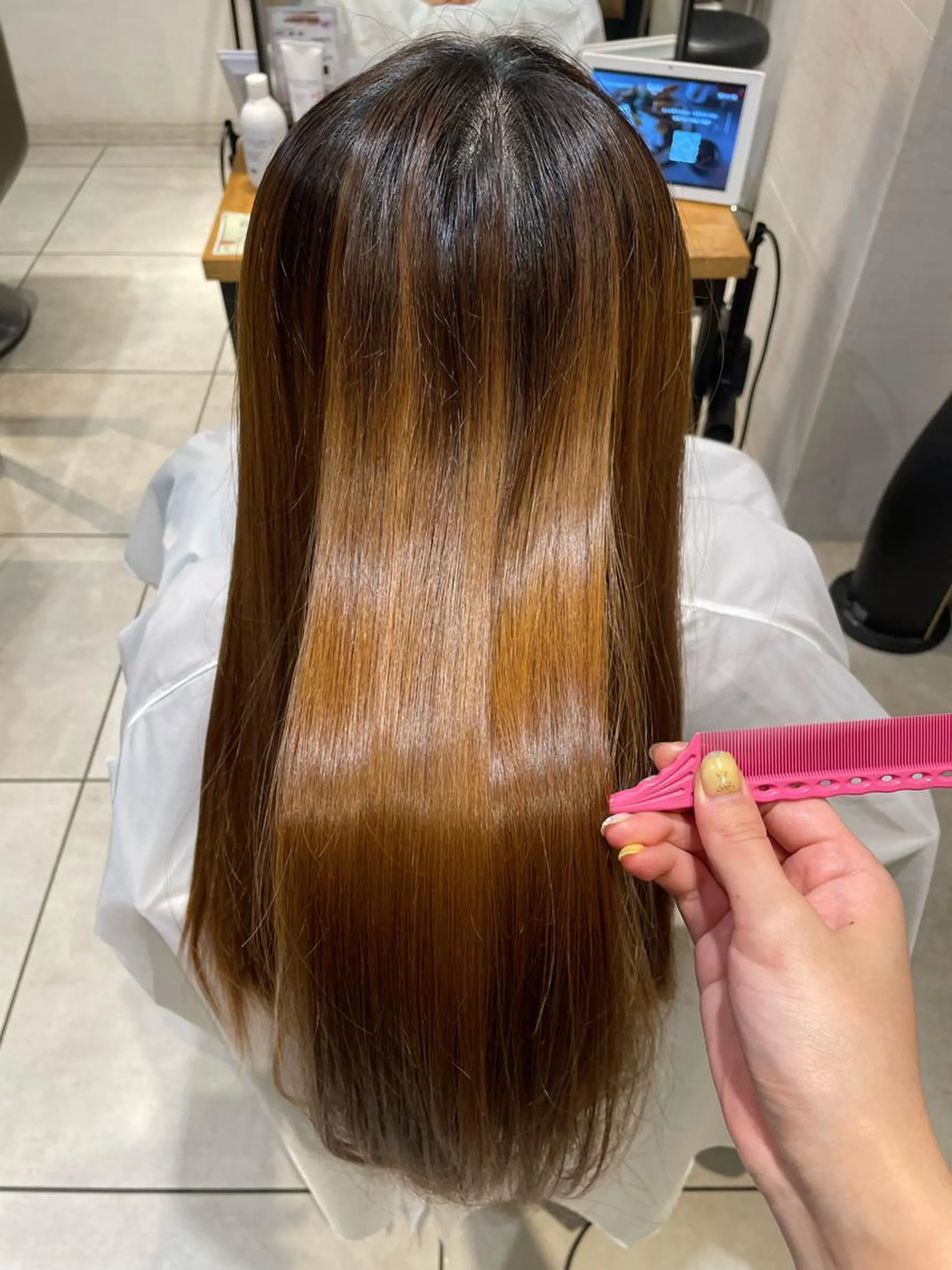 ロング 髪質改善 トリートメント HAIR＆MAKE　EARTH 表参道店所属・🫧💎森下 真結💎🫧のヘアスタイル