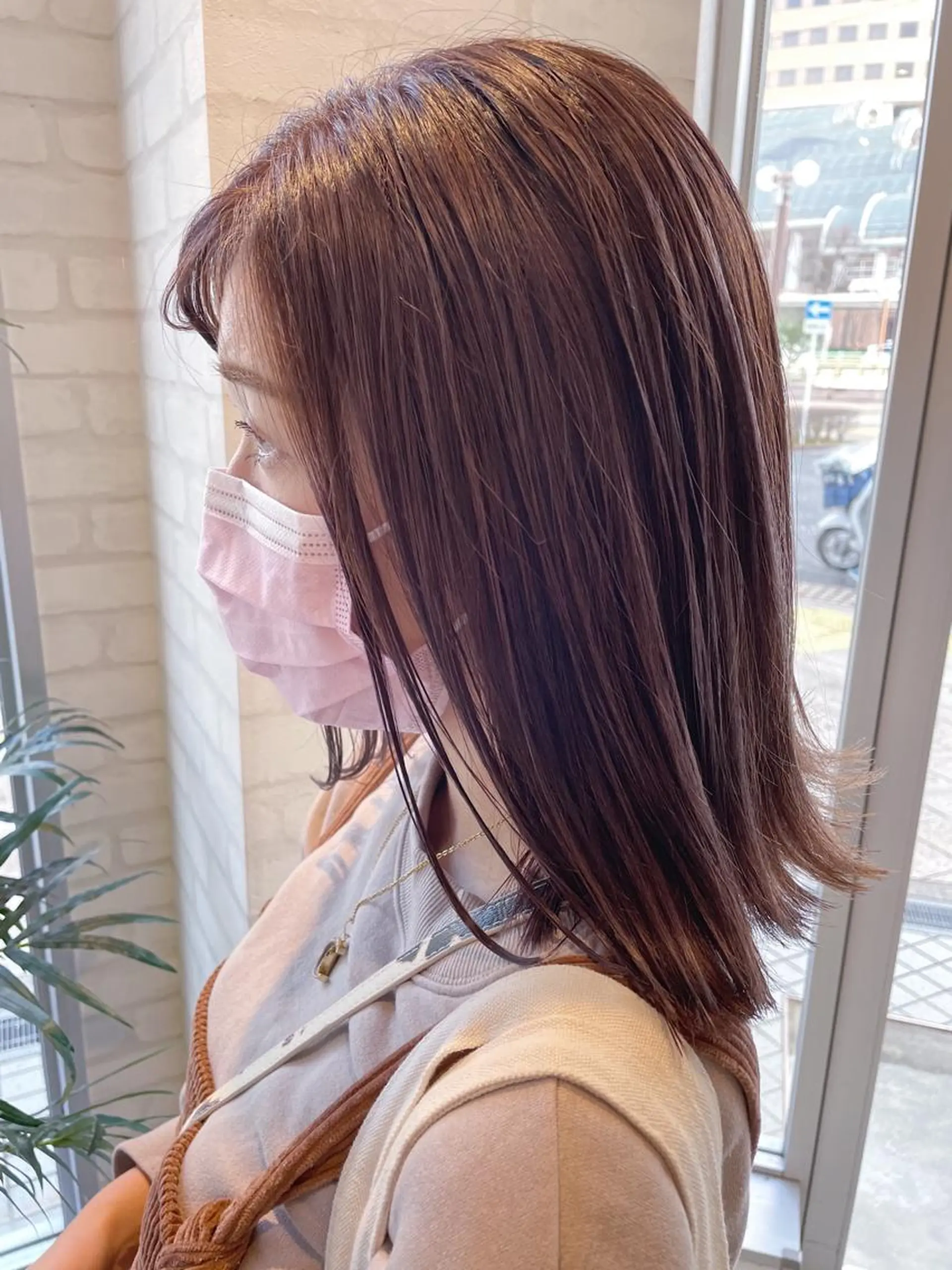 ミディアム カラー ケアブリーチ /髪質 改善/古橋圭史郎のヘアスタイル