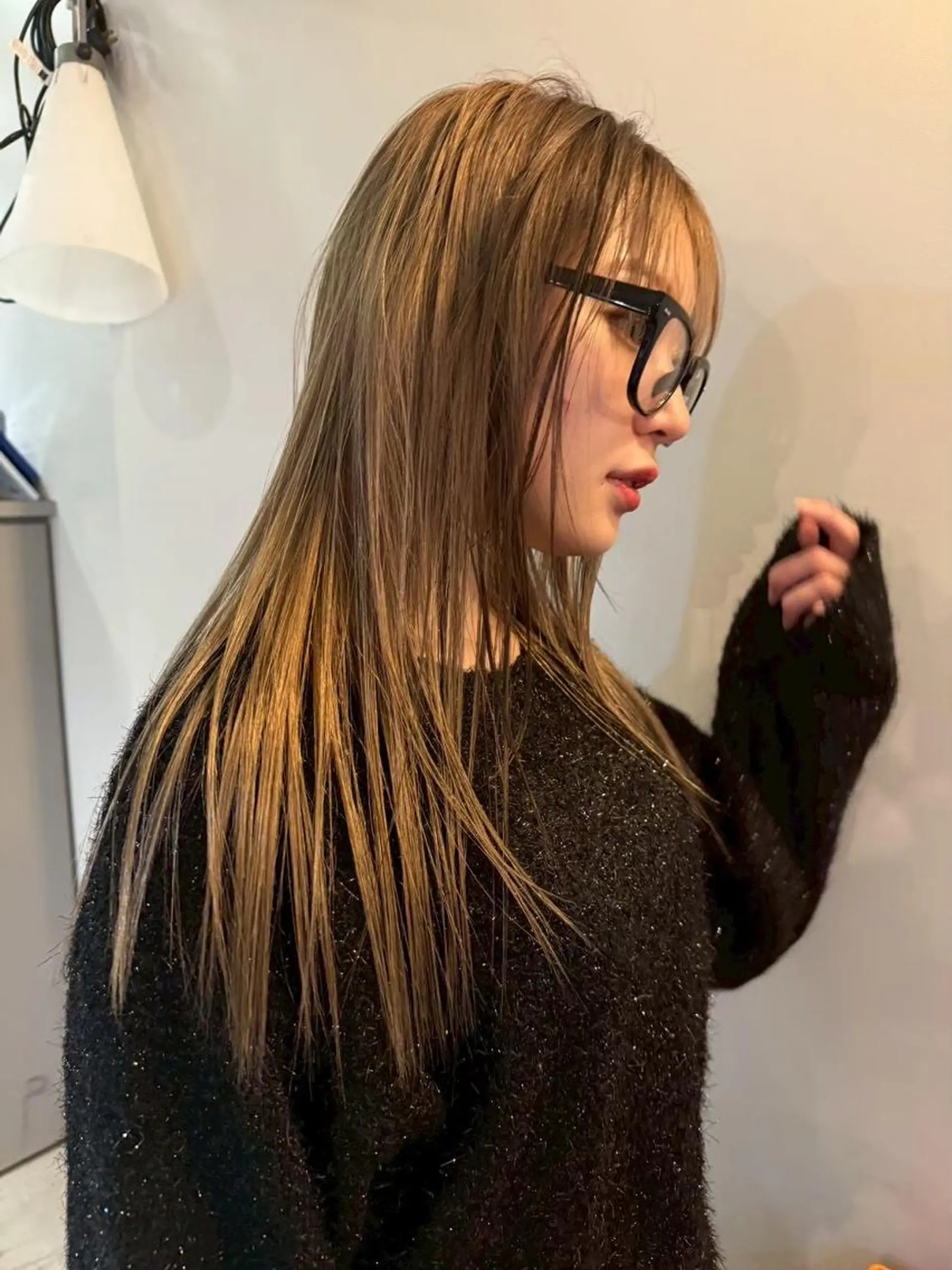 ミディアム カラー パーマ ショートボブ ミディアムパーマ アディクシーカラー ブリーチ ケアブリーチ カット ヘアカラー CEINE loqのヘアスタイル