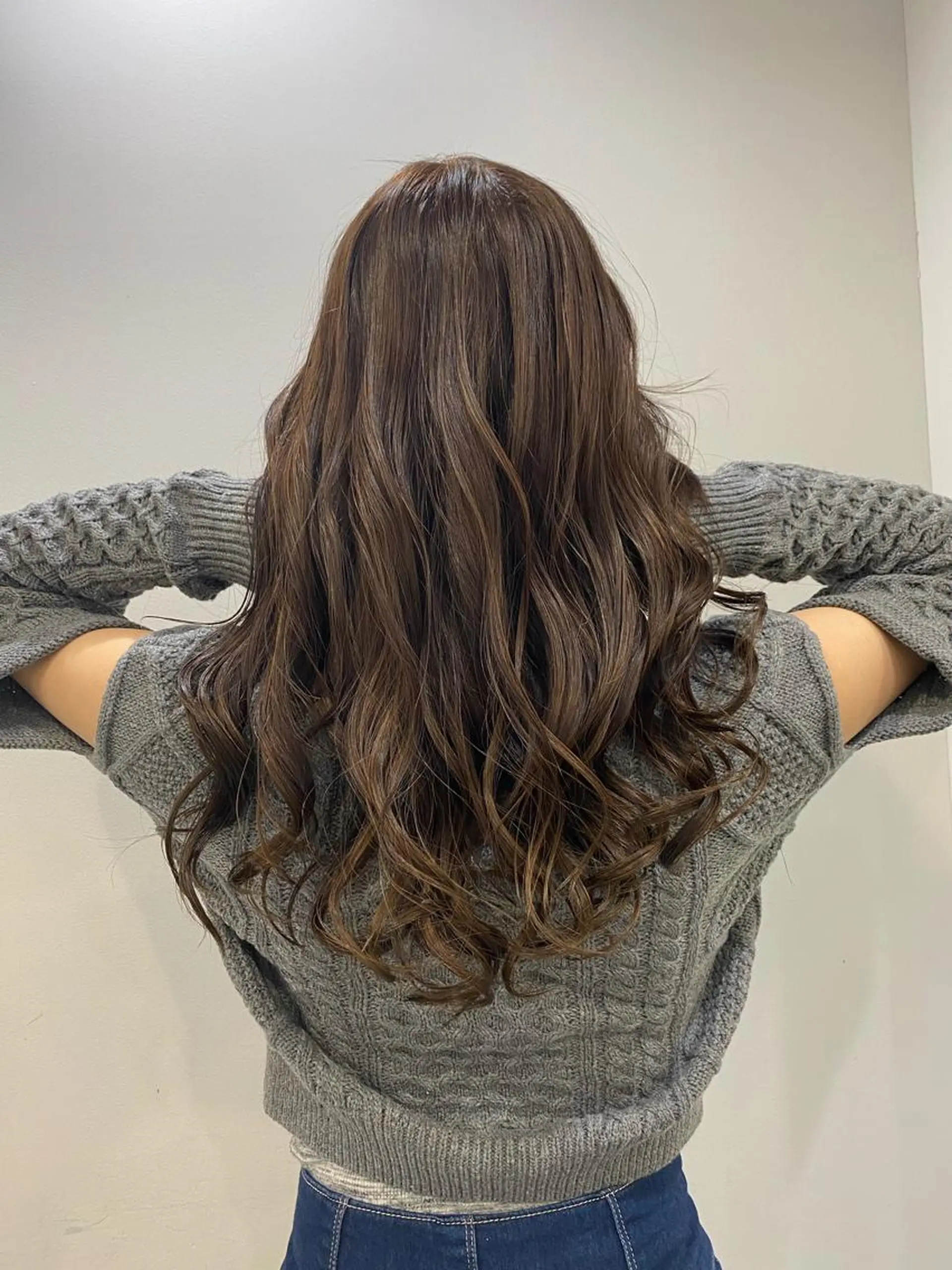 ロング カラー ハイライトカラー ハイライト opus 店長大和 レイヤー/赤み消しのヘアスタイル