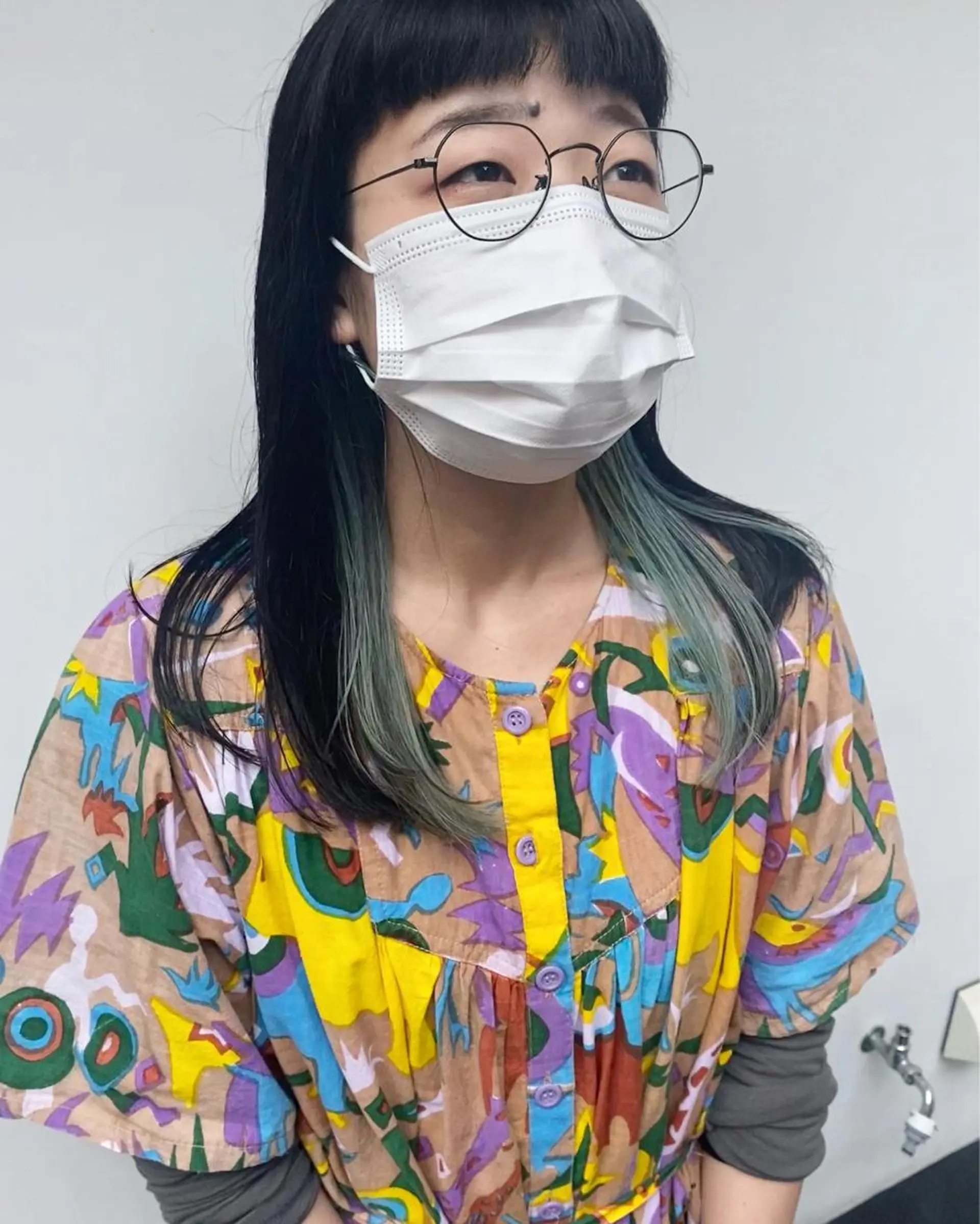 ロング カラー ブリーチ ヘアカラー トリートメント ヘッドスパ tonari 梅田、中崎町のヘアスタイル