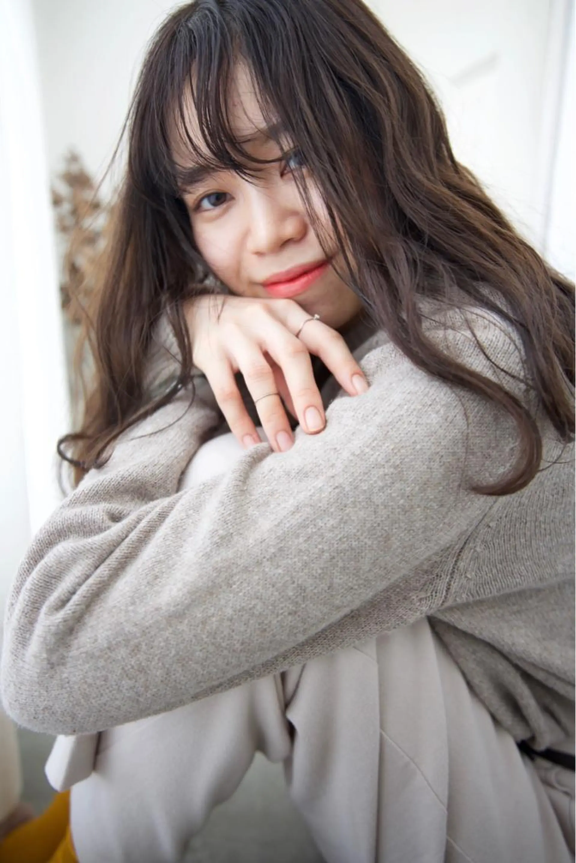 セミロング カラー カット ヘアカラー fio マナミのヘアスタイル