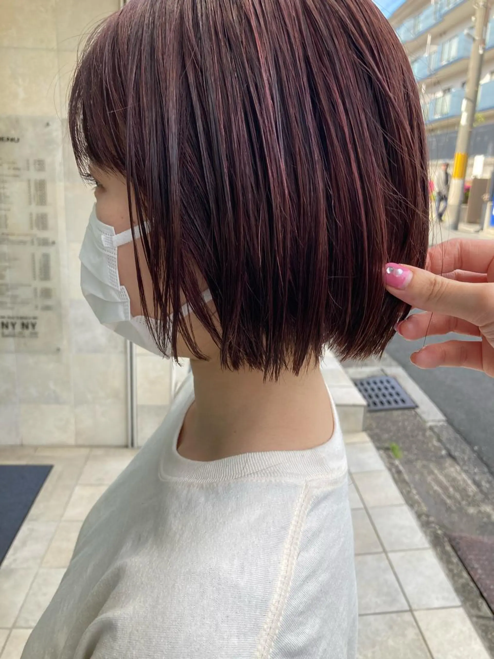 ミディアム カラー 田中 あかねのヘアスタイル