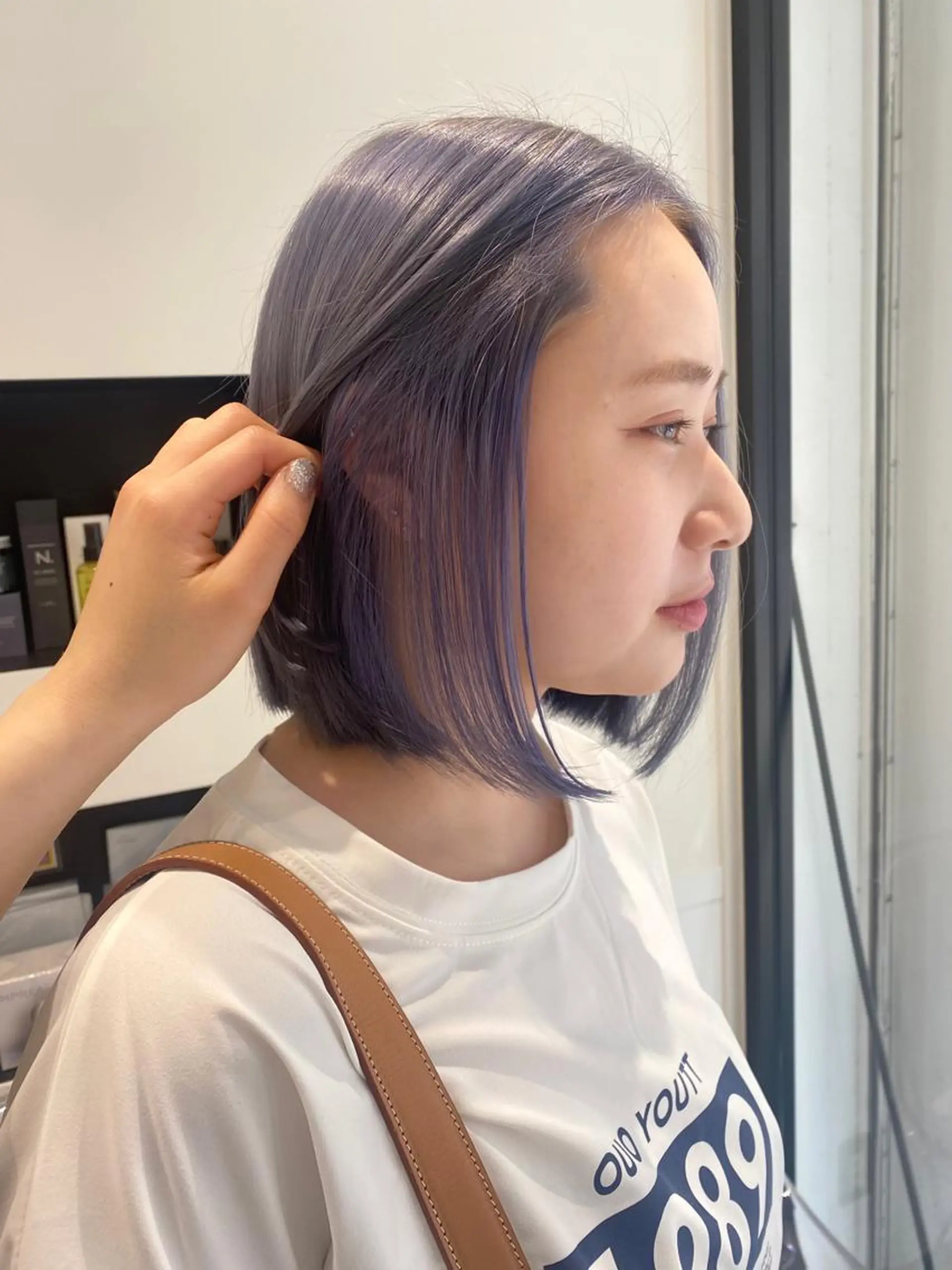 ミディアム 韓国風カラー 韓国風ヘア emu所属・けいこ🍊ニュアンス ネイル/個性派ネイルのネイルデザイン