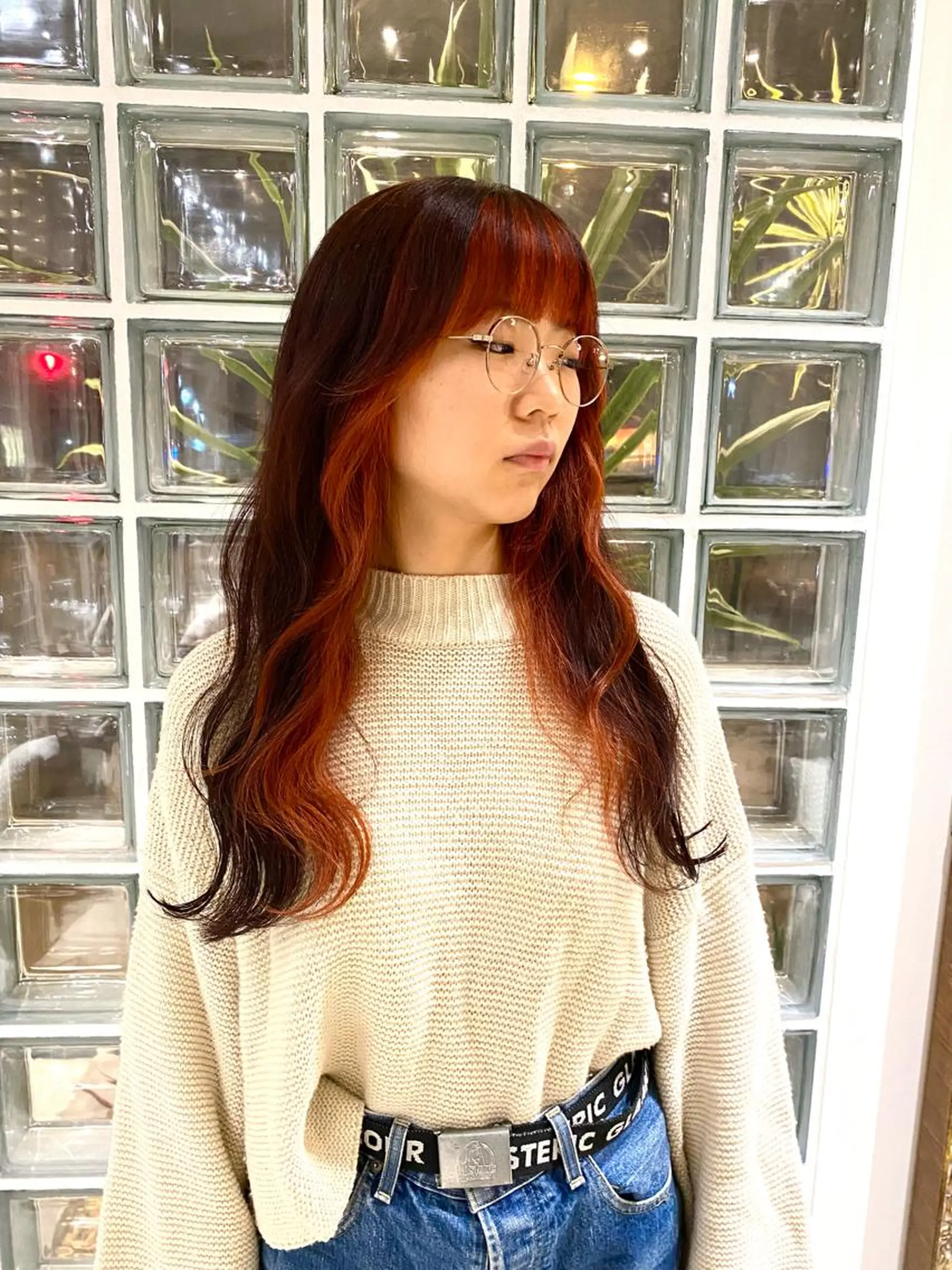 ロング カラー ミストバング  フェイスフレーミング インナーカラー benji所属・Hamatsu Misakiのヘアスタイル