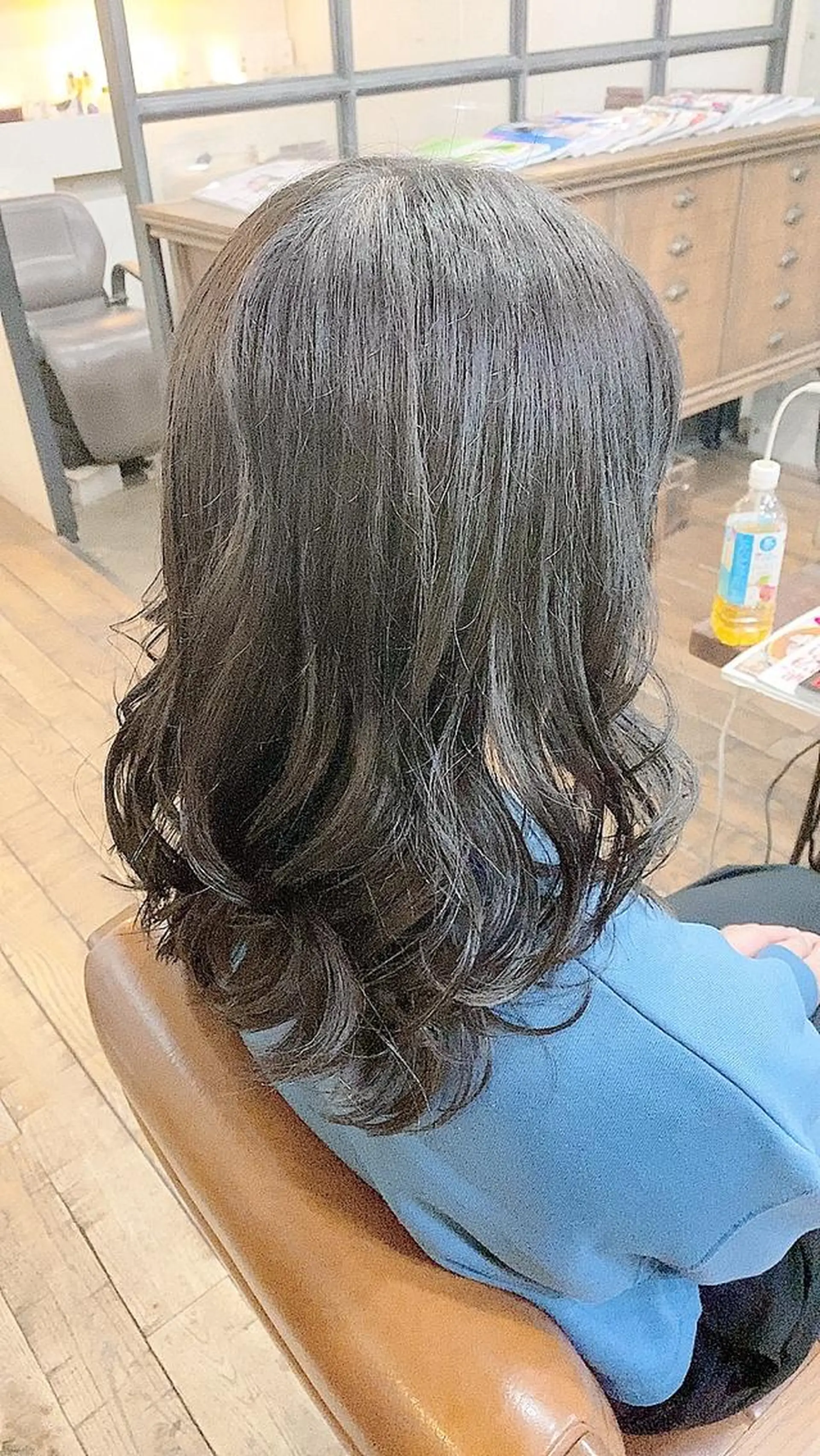 セミロング カラー ヘアアレンジ アッシュ アッシュブラウン ブリーチ ブラウンカラー ナチュラルブラウン 國分 伸也のヘアスタイル