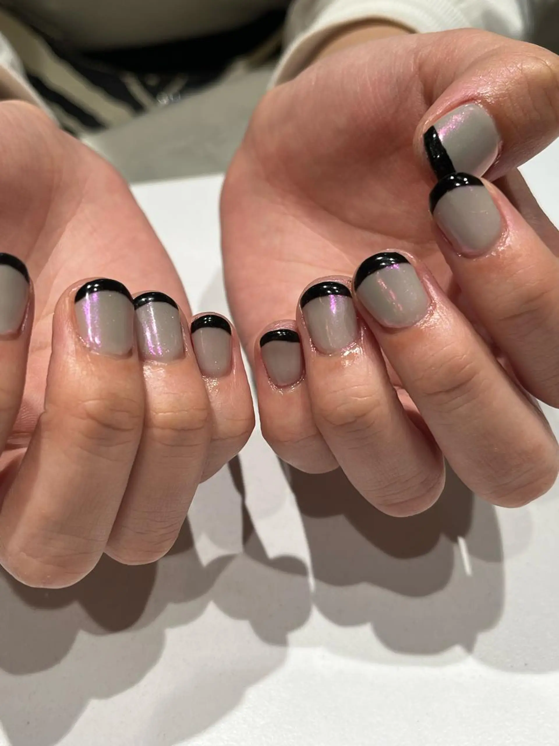 ネイル フレンチネイル ミラーネイル ZEST kalon RINAのヘアスタイル