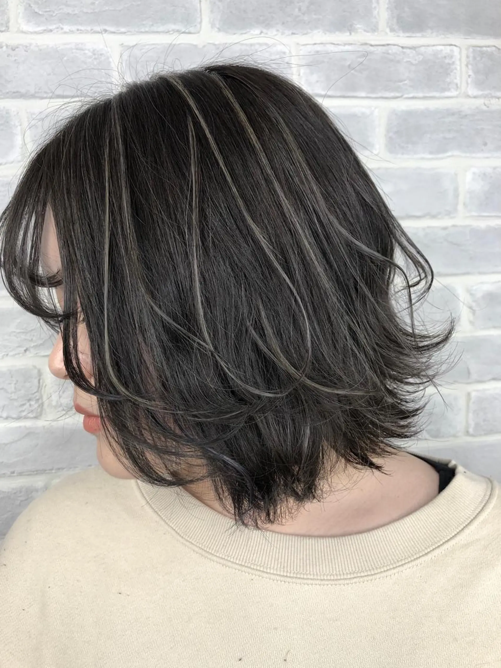 ミディアム カラー ハイライトカラー ハイライト eclair.髪質改善&トリートメント所属・【艶髪、透明感】西村 有司のヘアスタイル