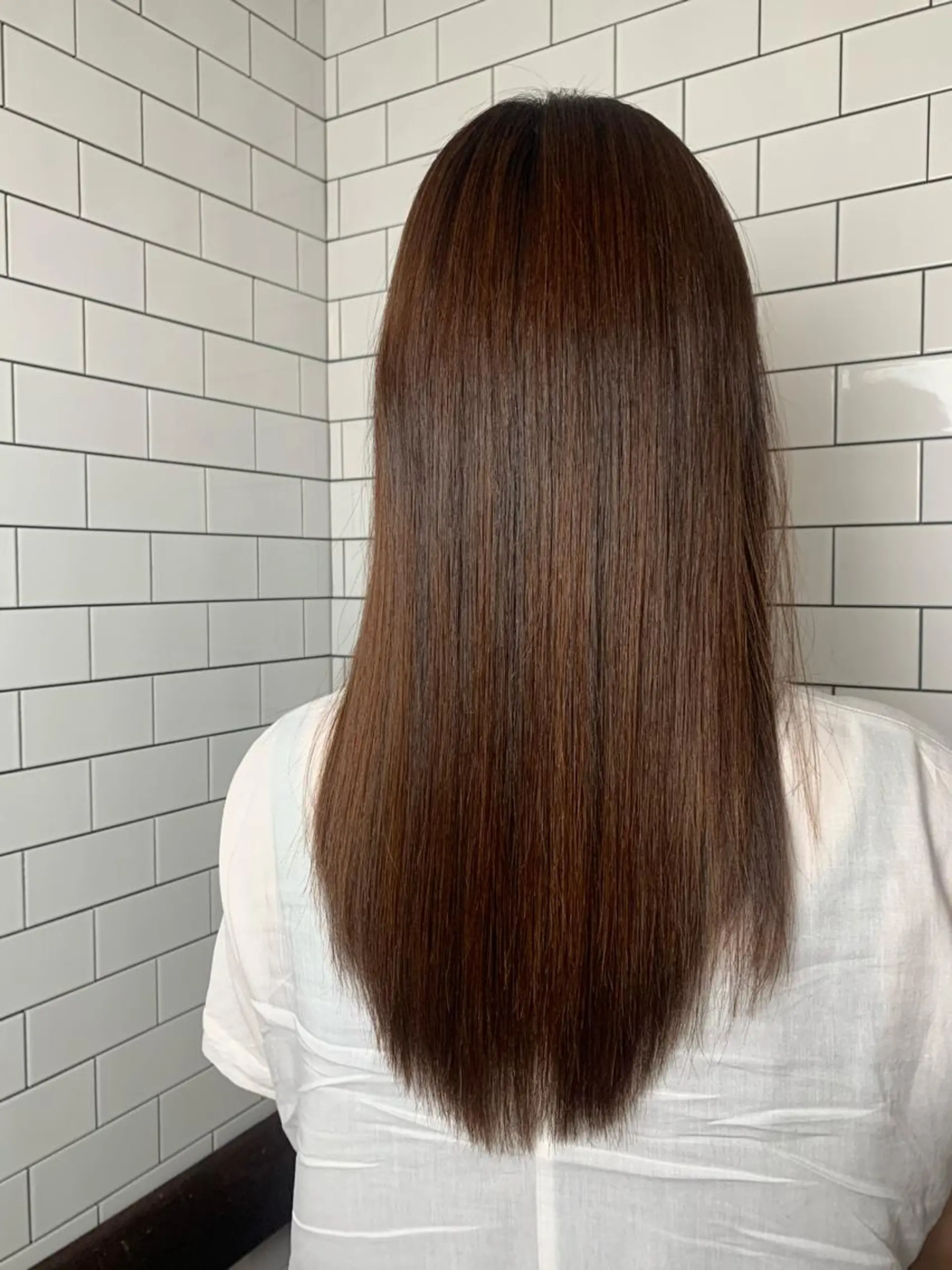 ロング 酸性ストレート カット 縮毛矯正 妙見 知洋のヘアスタイル