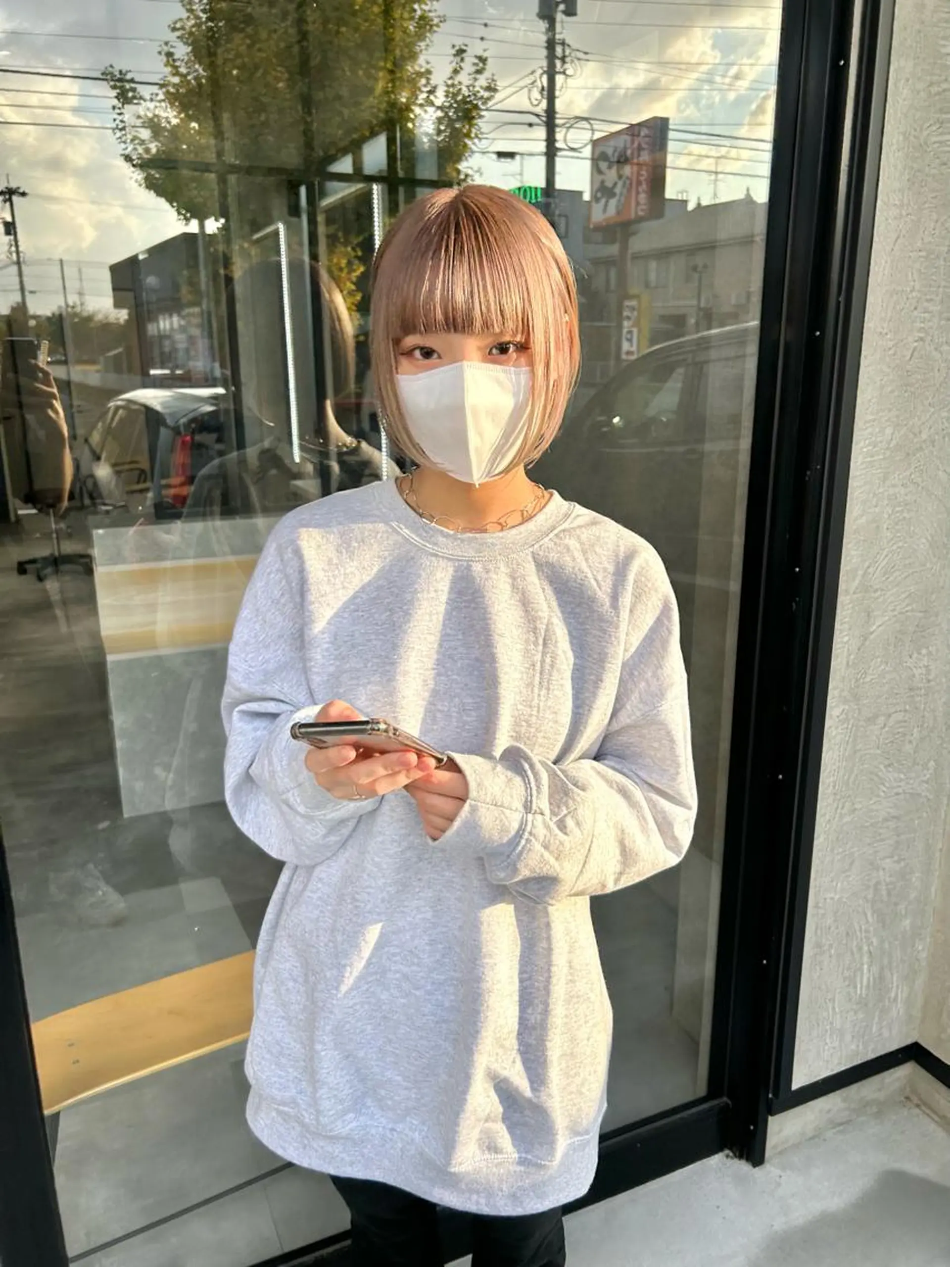 ミディアム カラー カット ヘアカラー トリートメント mood tatemachiのヘアスタイル