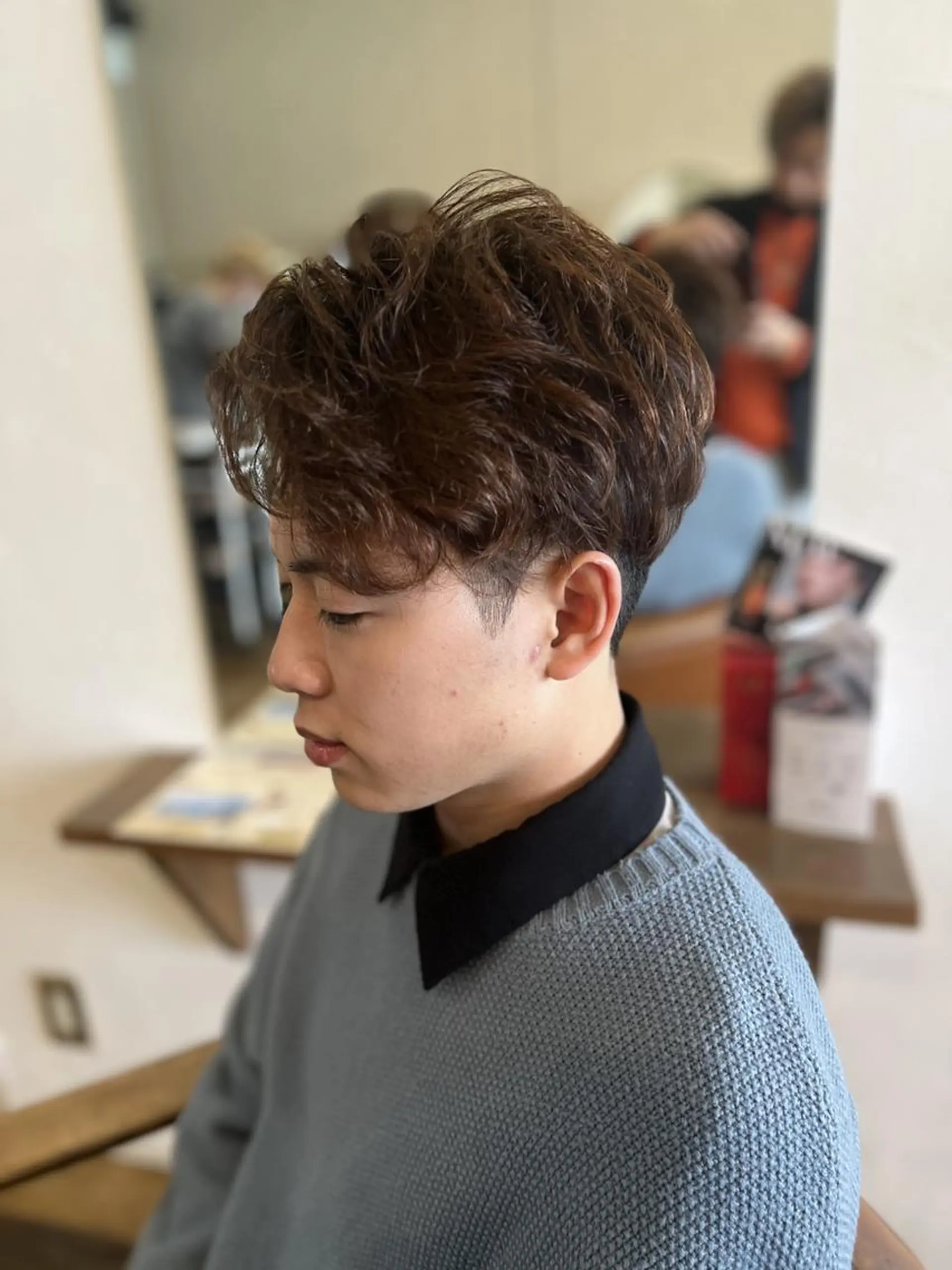 メンズ パーマ メンズパーマ 髪質改善 酸性ストレート 酸熱トリートメント ストレートパーマ Glimpse  大濠店所属・赤嶺/メンズカット メンズパーマのヘアスタイル