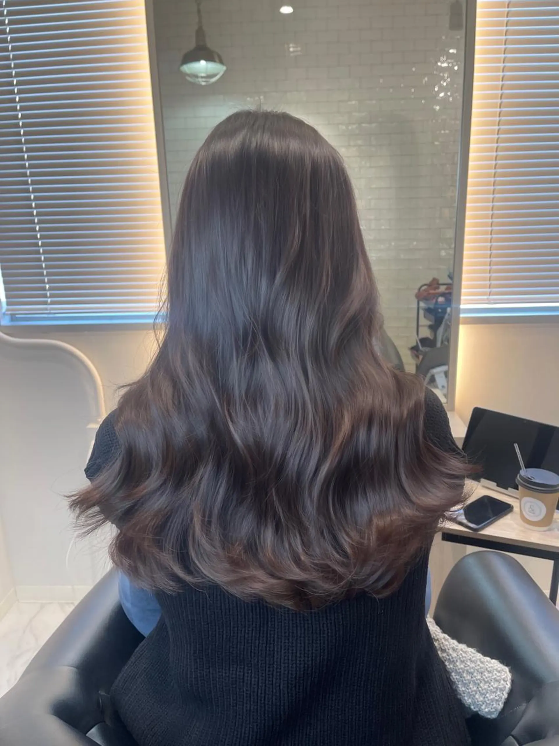 ロング カラー ヘアカラー トリートメント &chaLme   心斎橋所属・emi/髪質改善/ 韓国風/艶カラーのヘアスタイル