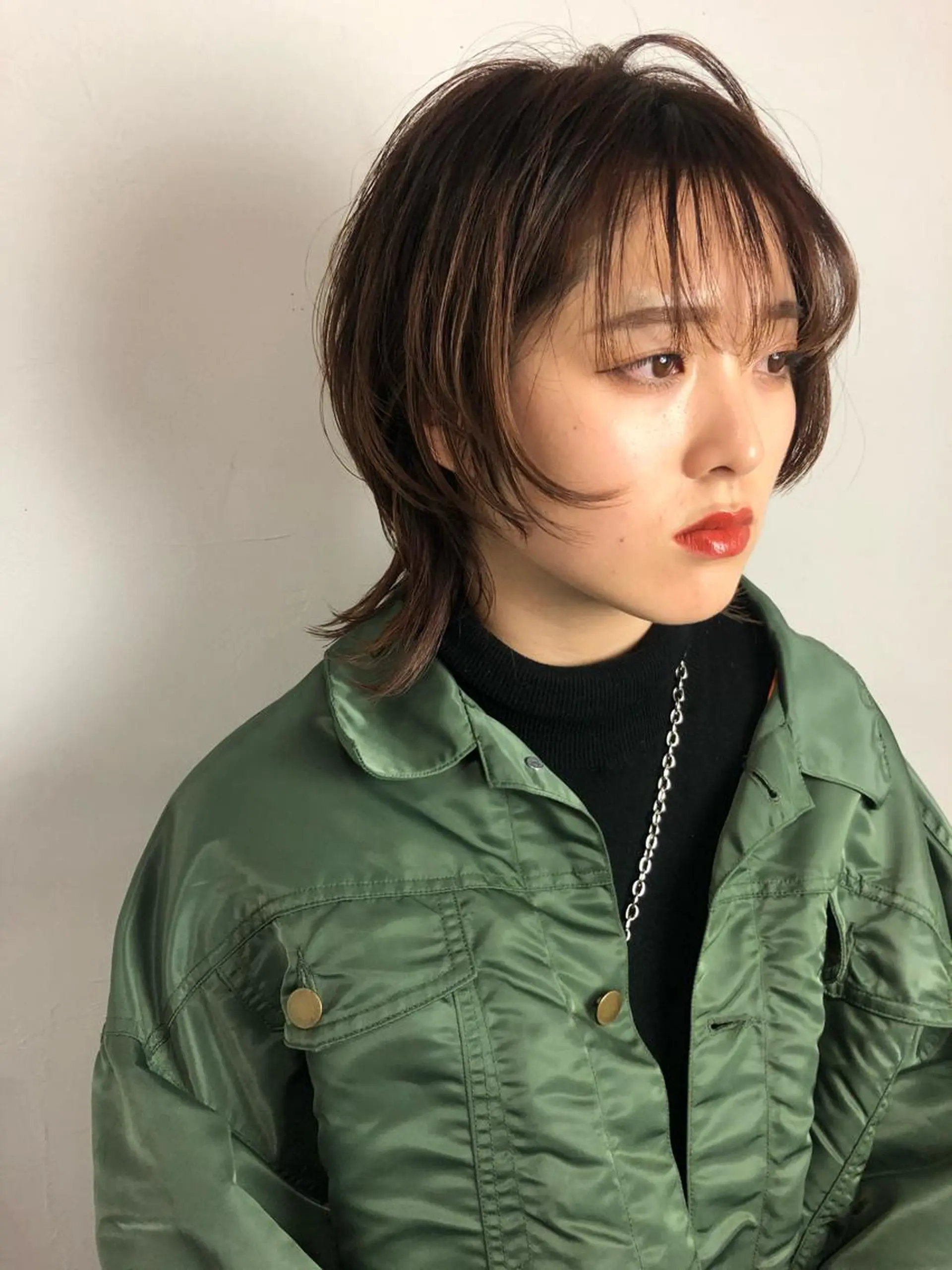 ミディアム ウルフカット カット 千葉 郁也のヘアスタイル