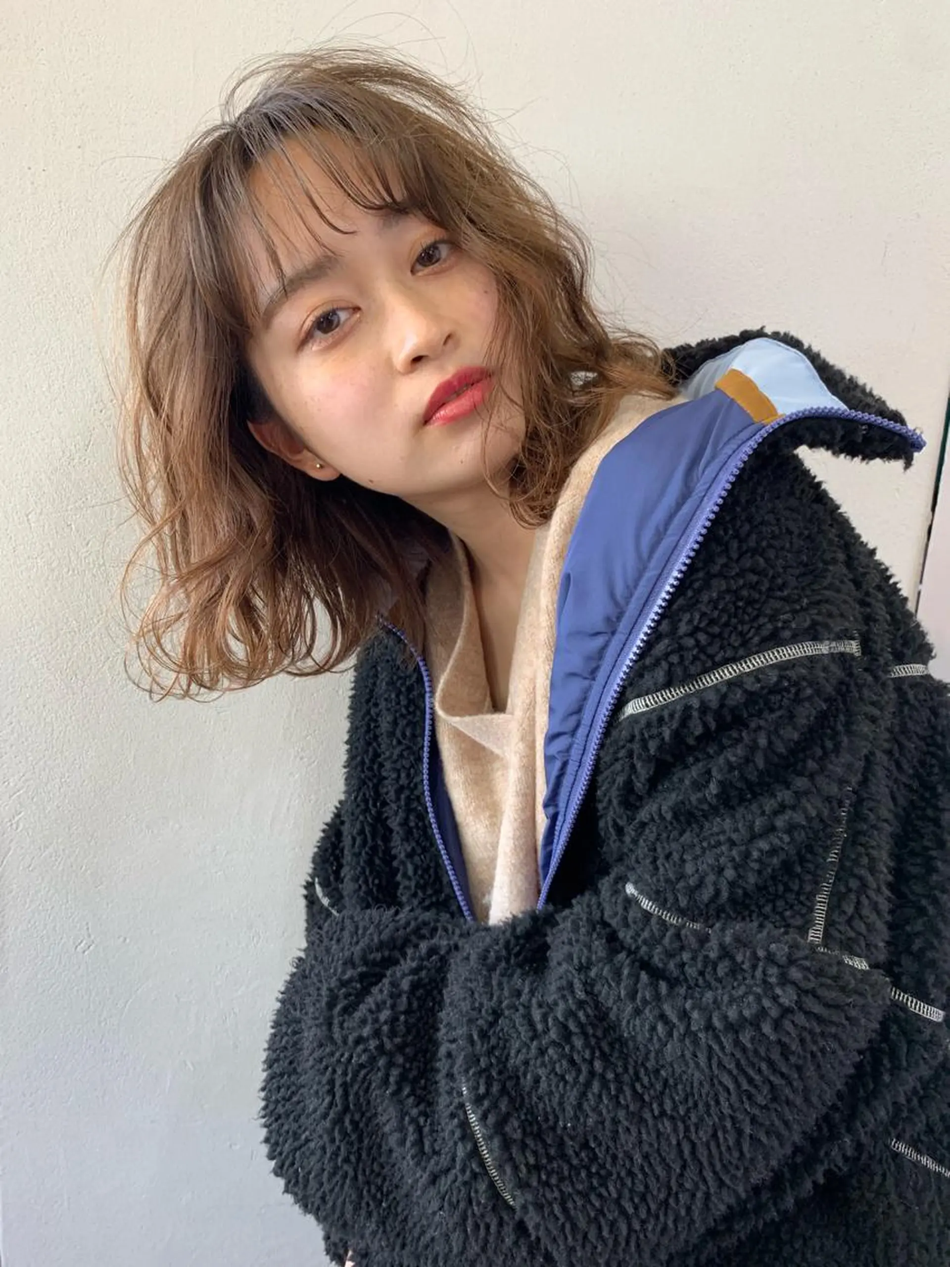 ミディアム カラー ハイトーンカラー 【韓国ヘア×透明感 カラー】笹谷 莉未のヘアスタイル