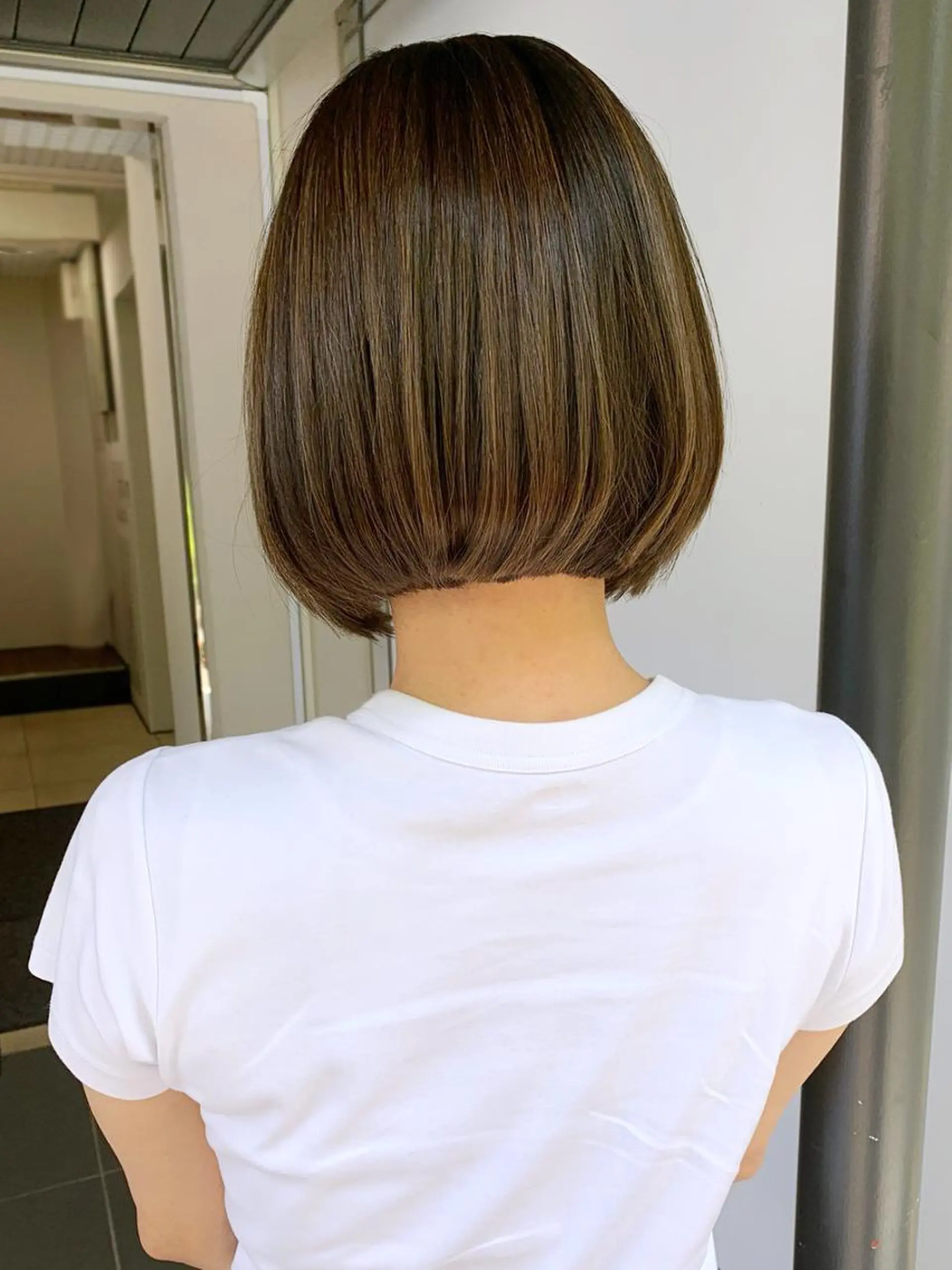 ミディアム ヘアアレンジ カラー パーマ ボブ カット ヘアカラー トリートメント ITbyALBUM 中野店のヘアスタイル