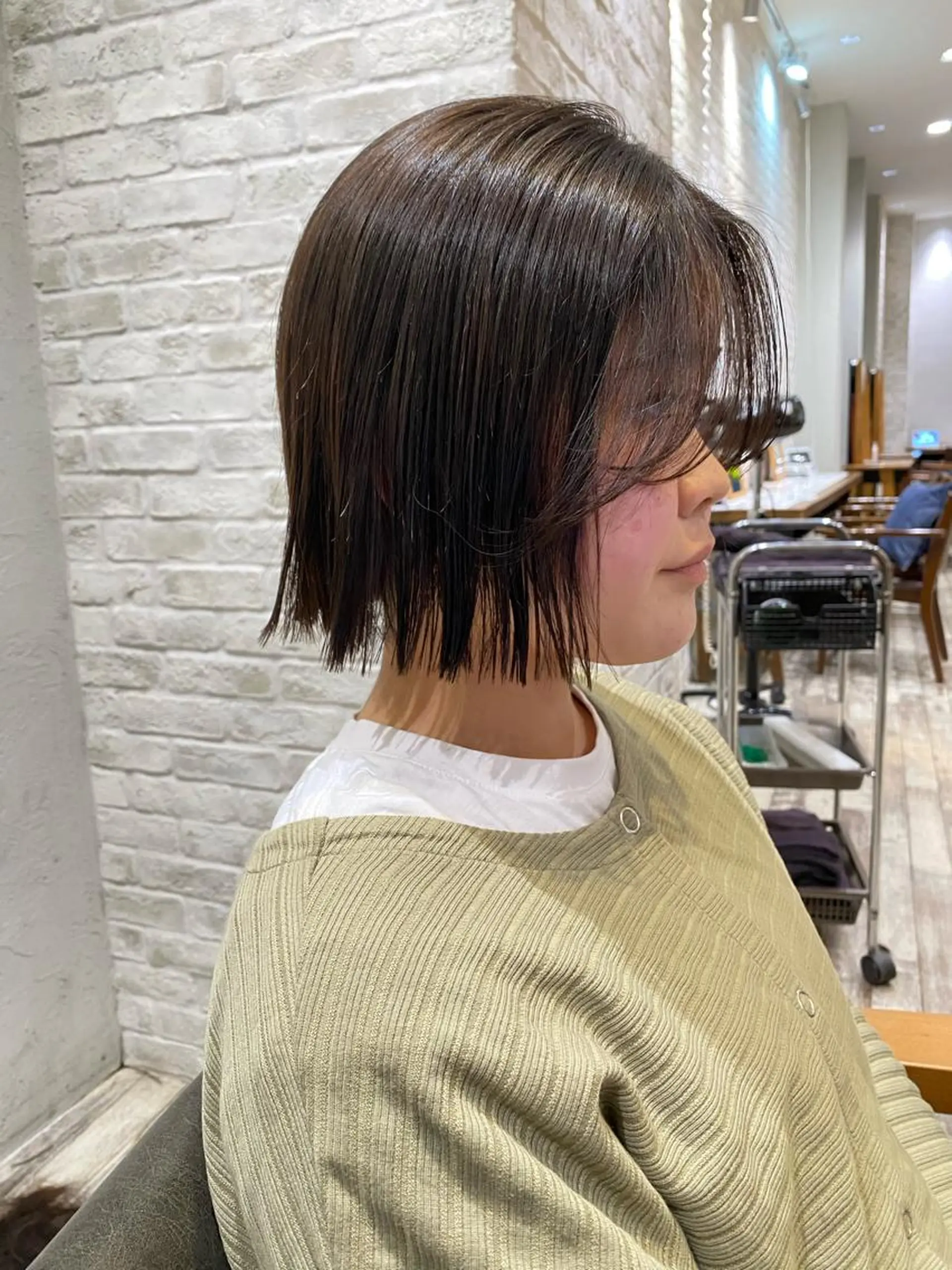 ショート 切りっぱなしボブ ボブ 栗原 瑞稀のヘアスタイル