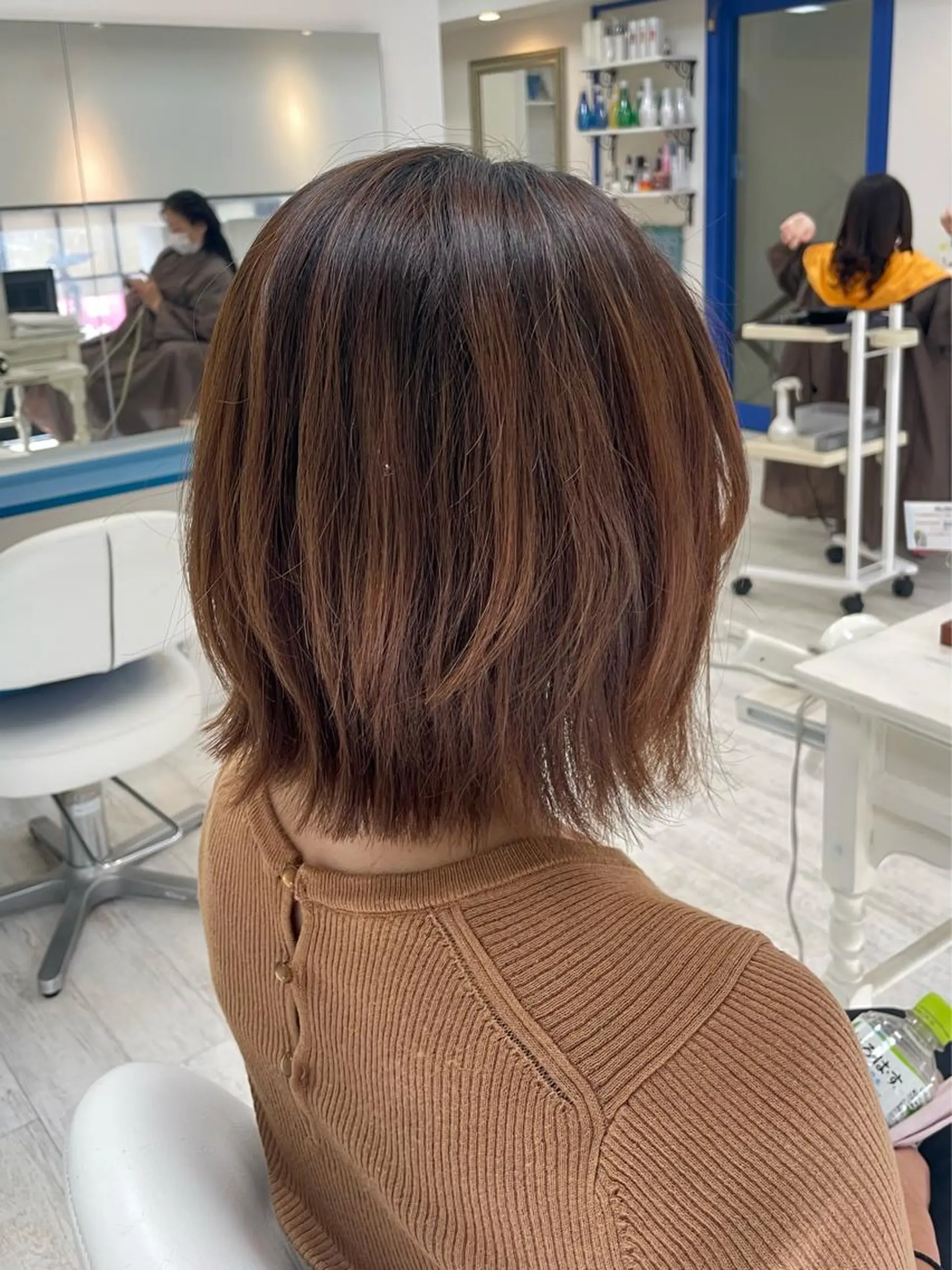 ミディアム くびれヘア カット 新籾 尚哉のヘアスタイル