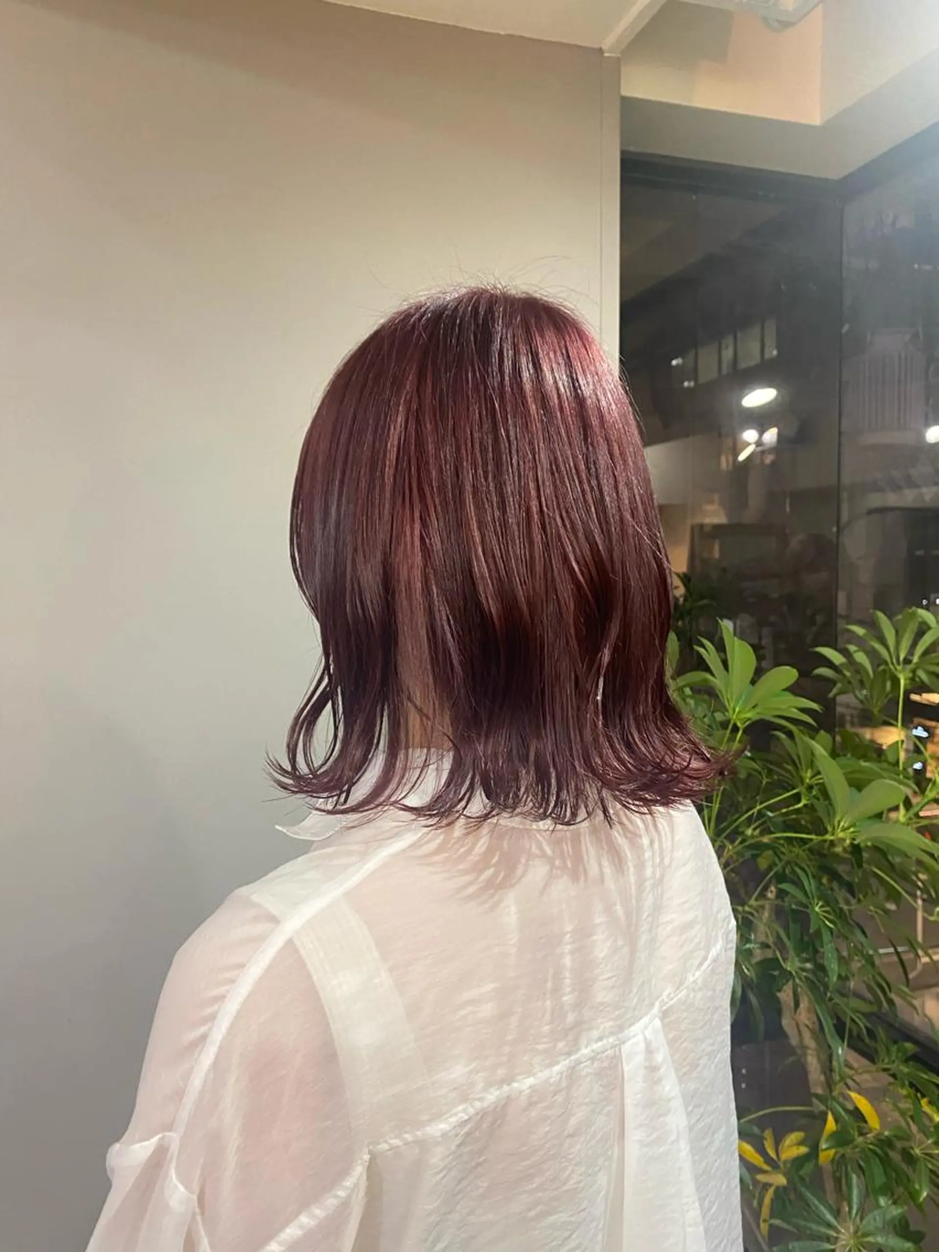 ミディアム カラー ヘアアレンジ ブリーチ ヘアカラー ボブ /ニュアンス/ satomi🧸💖のヘアスタイル