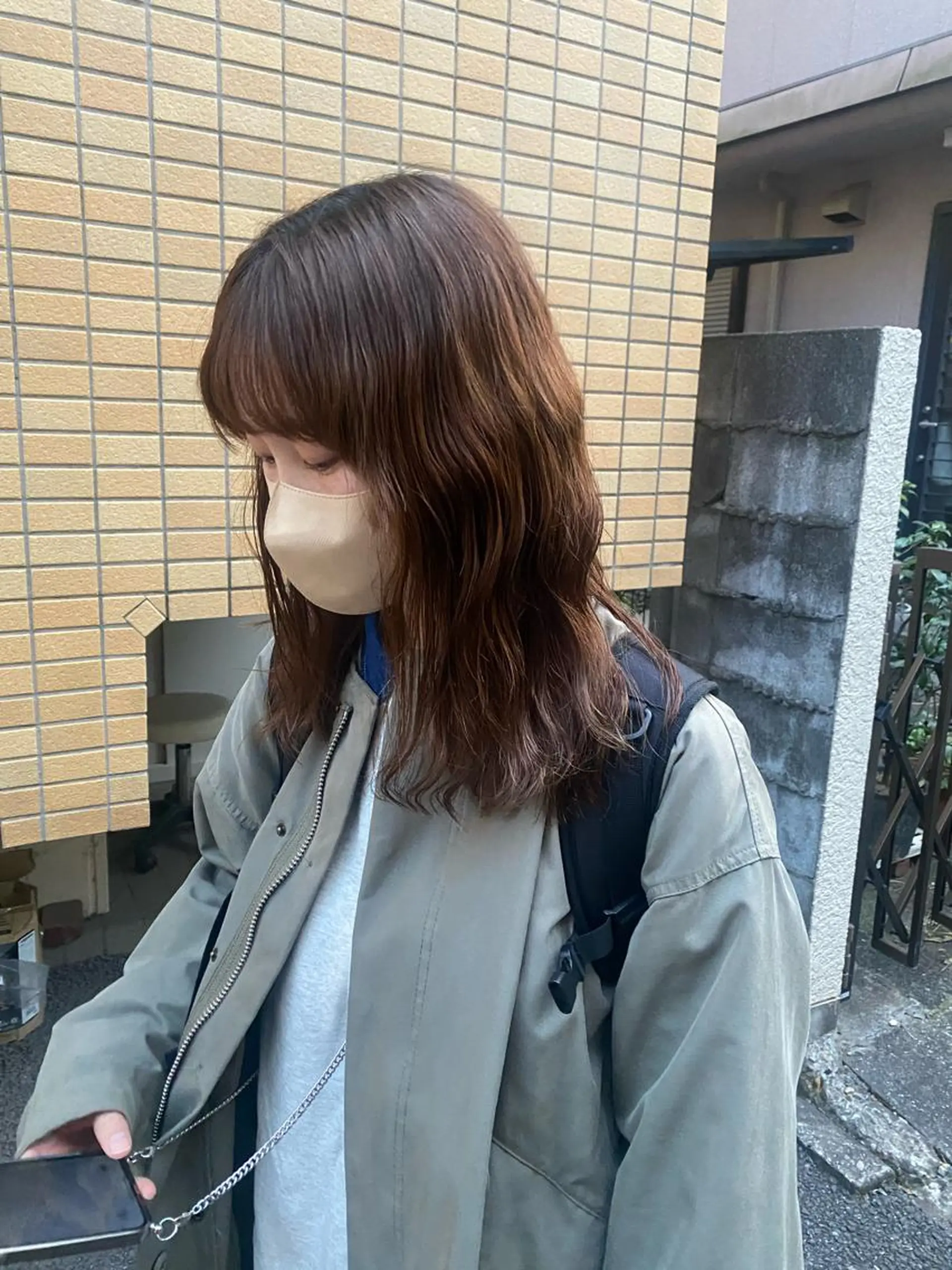 セミロング セミロングパーマ カット パーマ トリートメント 西山 恵太郎のヘアスタイル