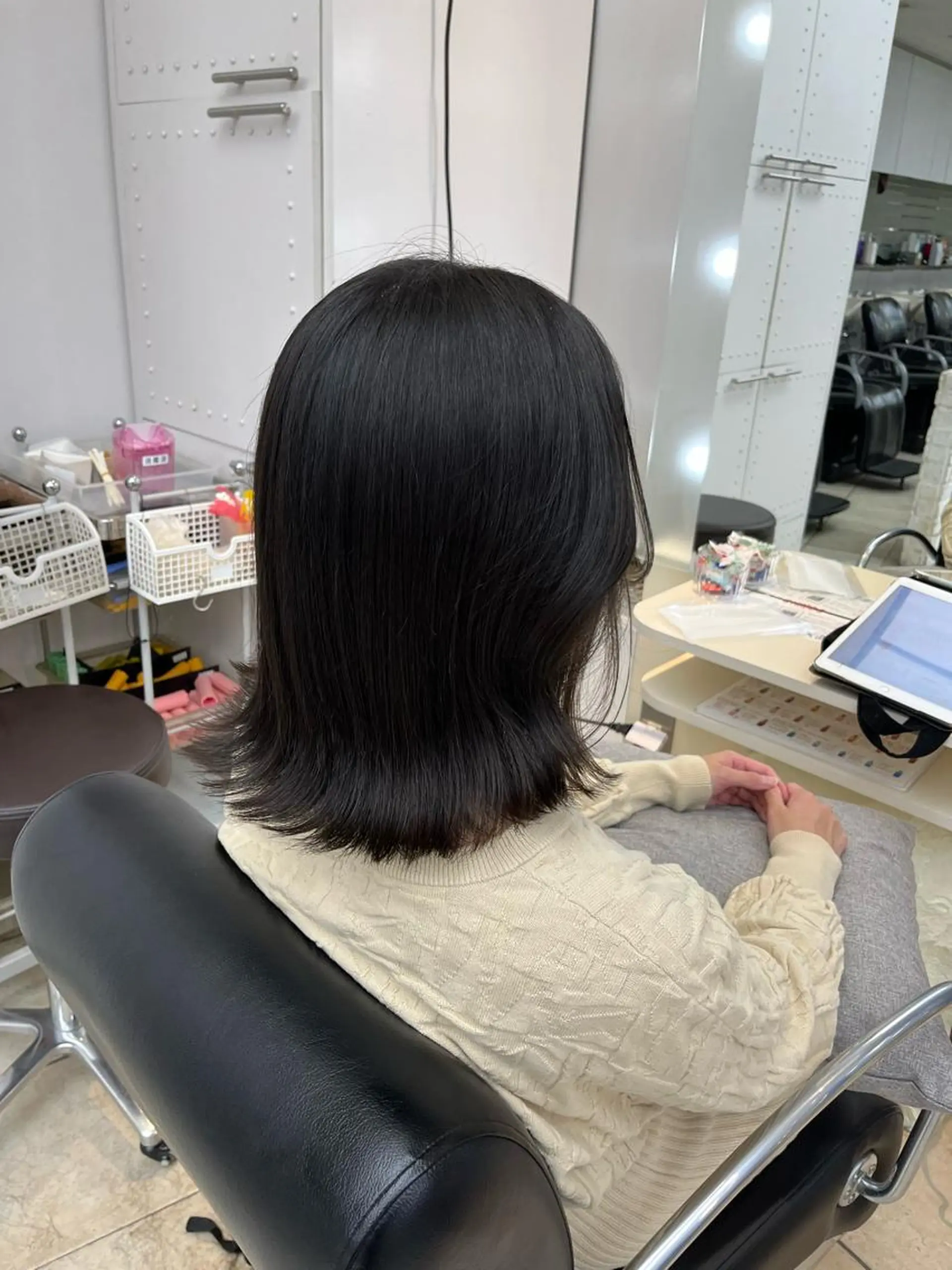 ミディアム 外ハネヘア 韓国レイヤー×モテ髪 /MITSUKI🤍のヘアスタイル