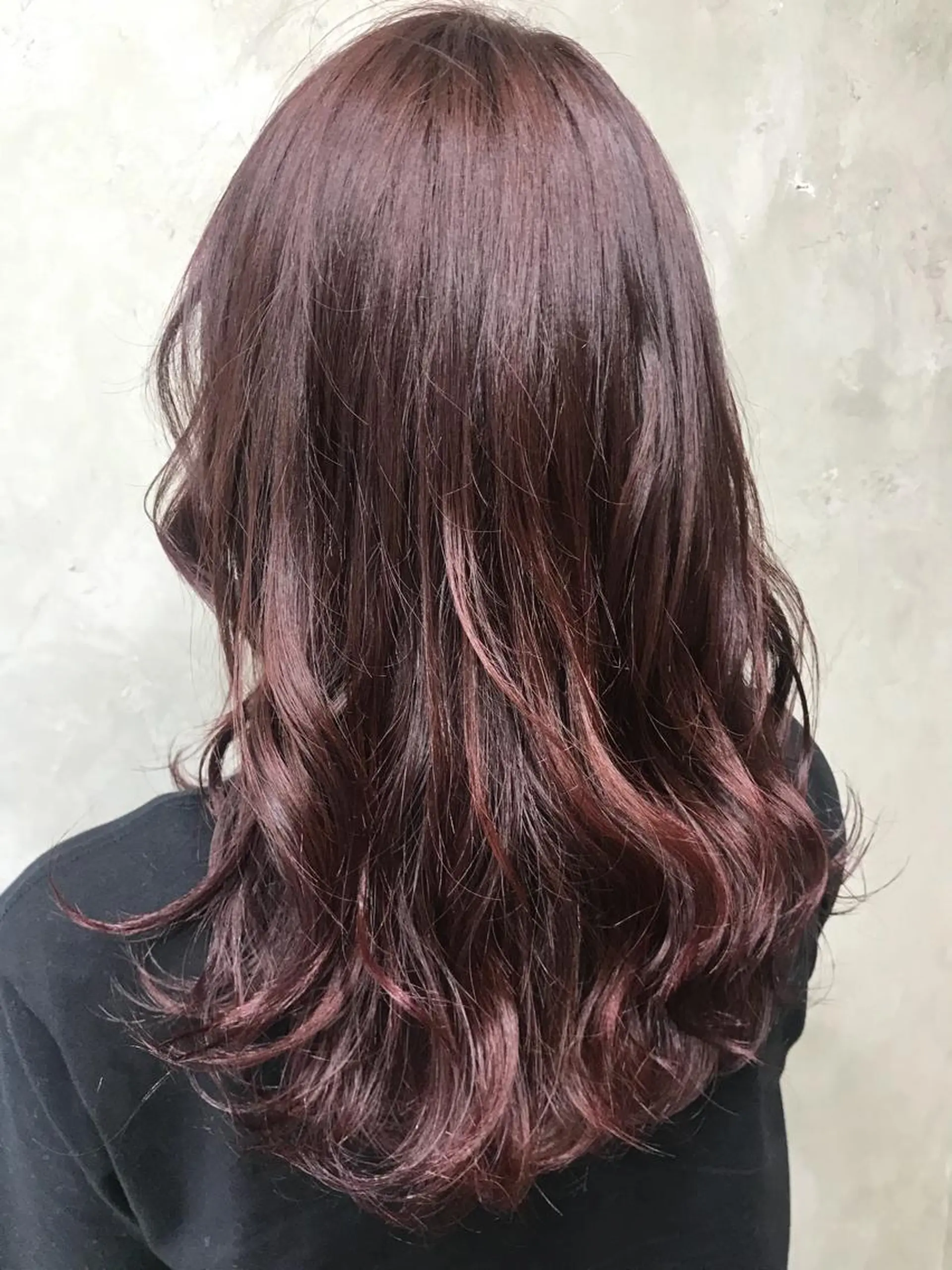 セミロング カラー パーマ ピンクカラー 🌈髪質改善💕 縮毛矯正✨青木まで✨のヘアスタイル