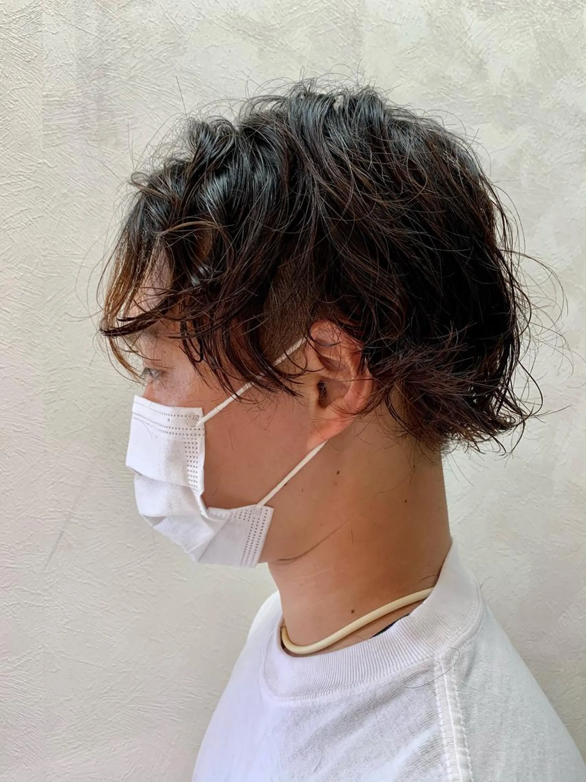 ショート パーマ メンズ カット パーマ トリートメント 加藤(旧姓 今竹) 遥花のヘアスタイル