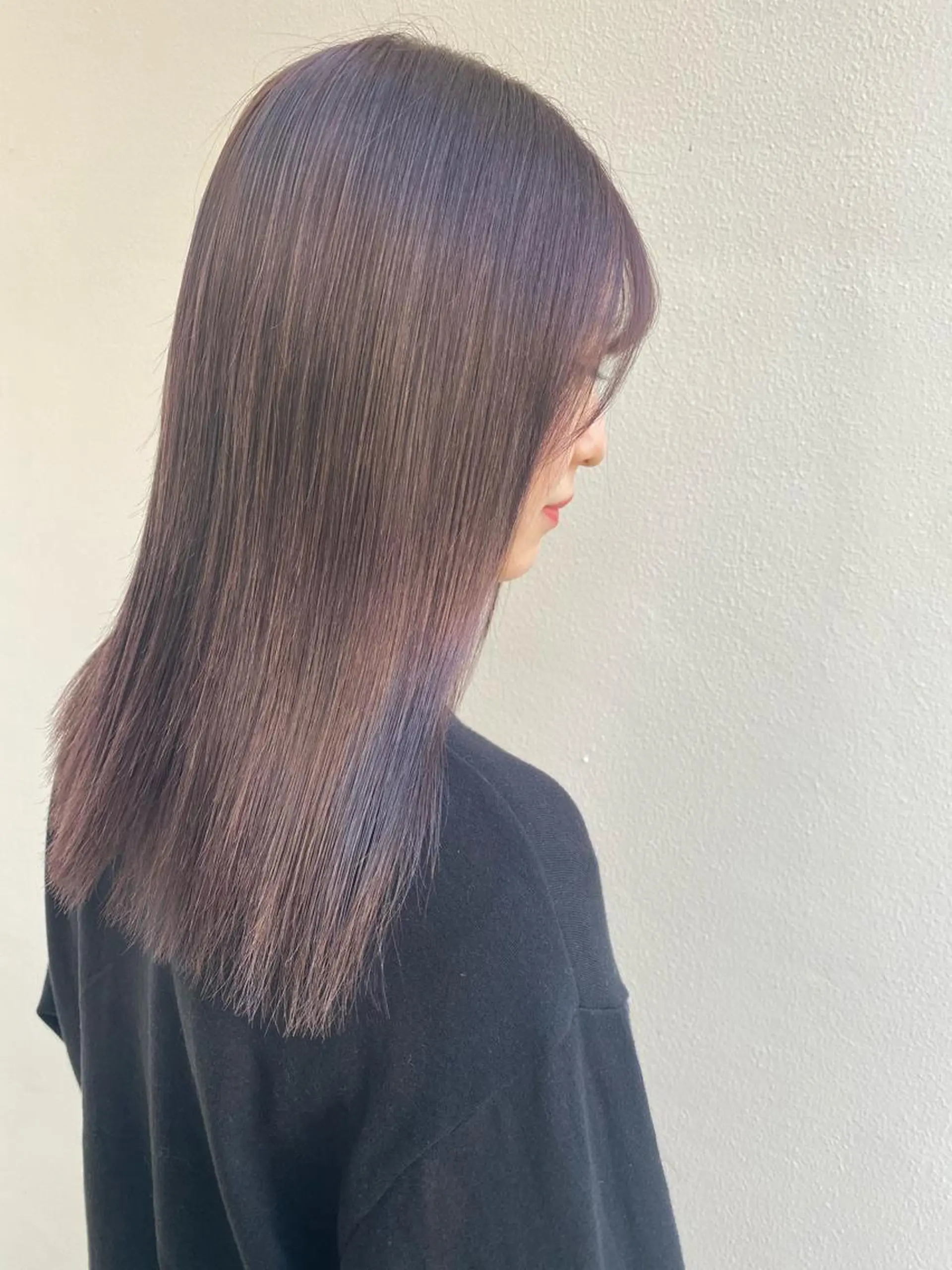 セミロング カラー ヘアカラー トリートメント GiseL アンリのヘアスタイル