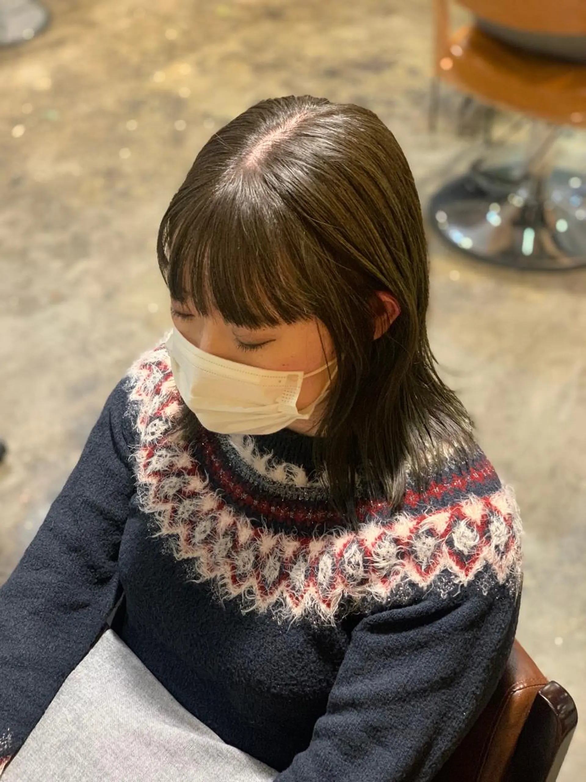 ミディアム カラー ベージュカラー オリーブベージュ ハイライト✨髪質改善 TAKAさんです😊のヘアスタイル