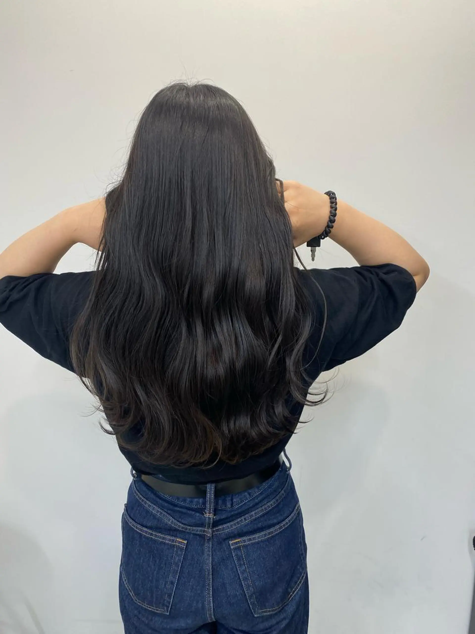 ロング 似合わせカット カット ヘアカラー トリートメント sunc所属・梅田l大人韓国ヘア レイヤー×艶カラーのヘアスタイル