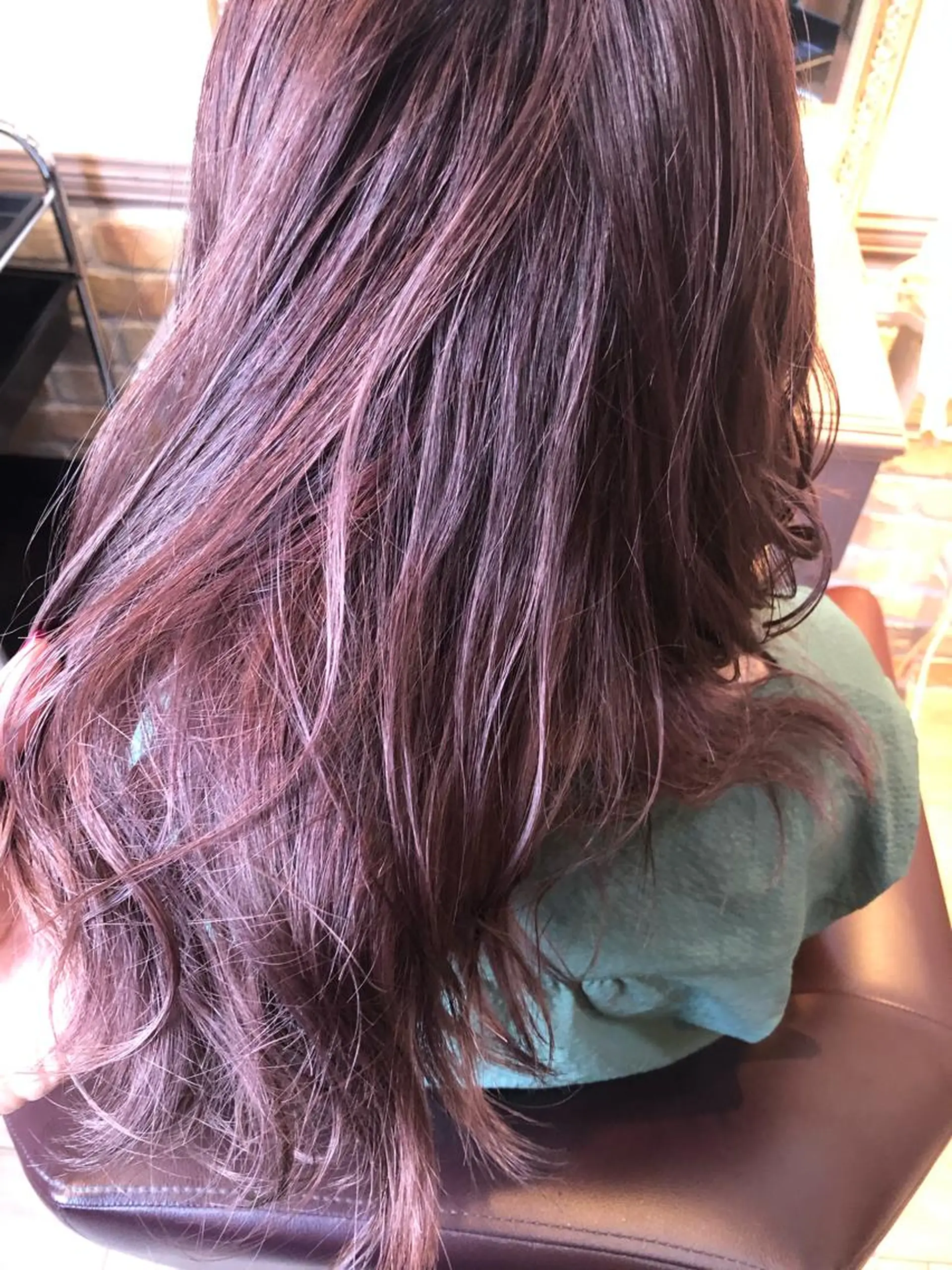 カラー ピンクカラー ピンクパープル たけだ れなのヘアスタイル