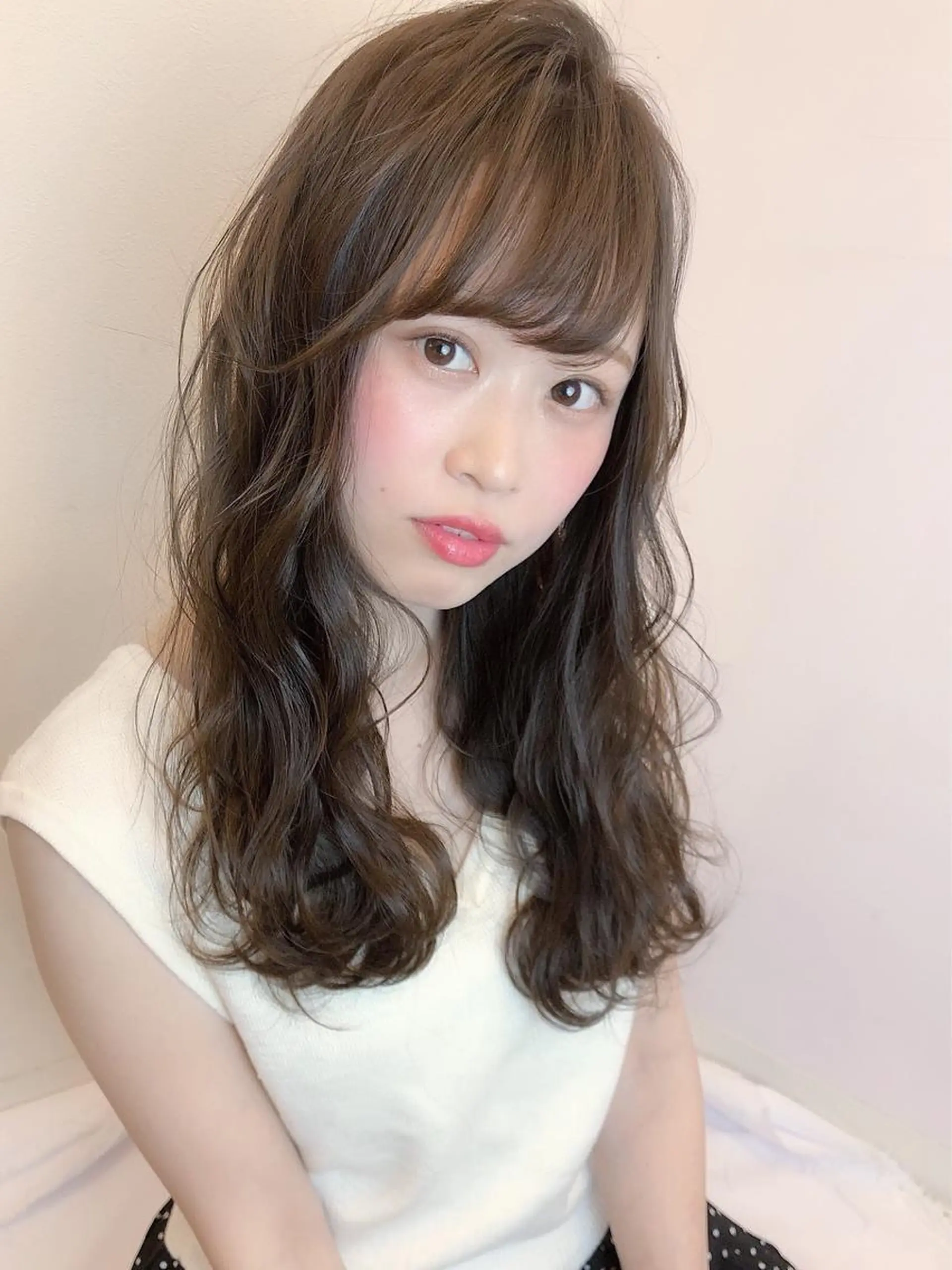 セミロング カット ヘアカラー トリートメント 具志 正太のヘアスタイル