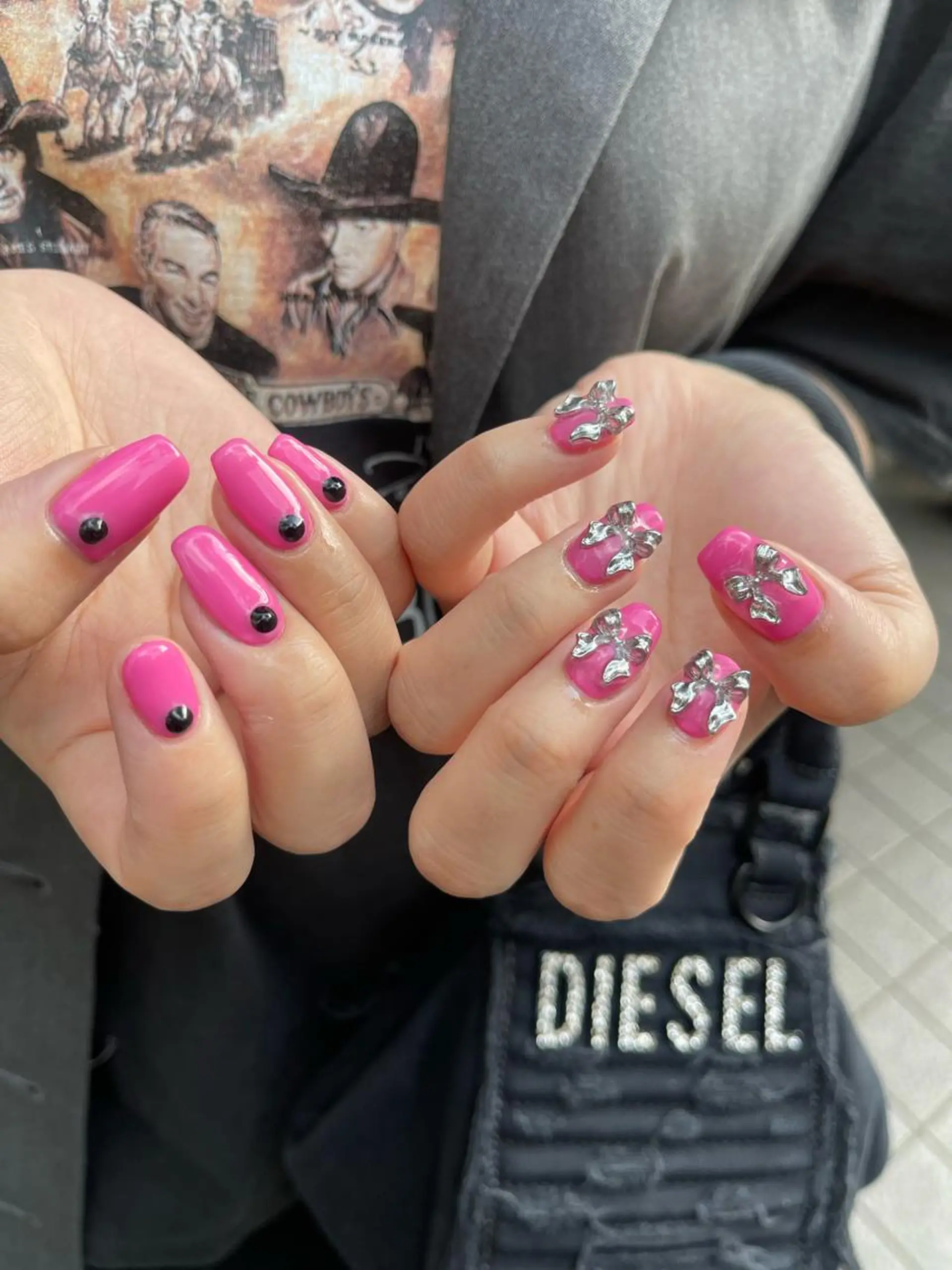 ネイル 持ち込み リボン マツパ ano @anomukuiのヘアスタイル