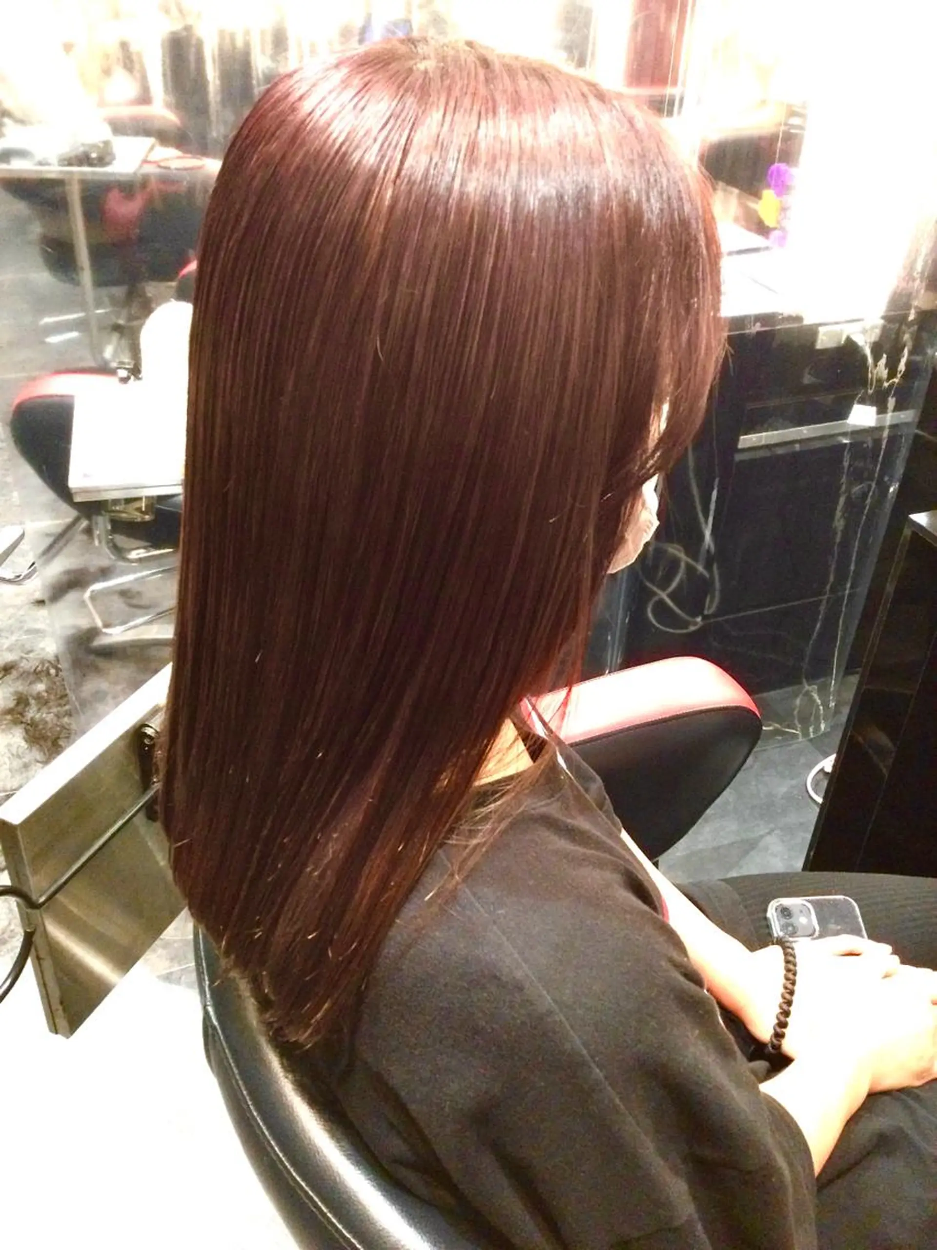 セミロング カラー Annon プライベートサロンのヘアスタイル