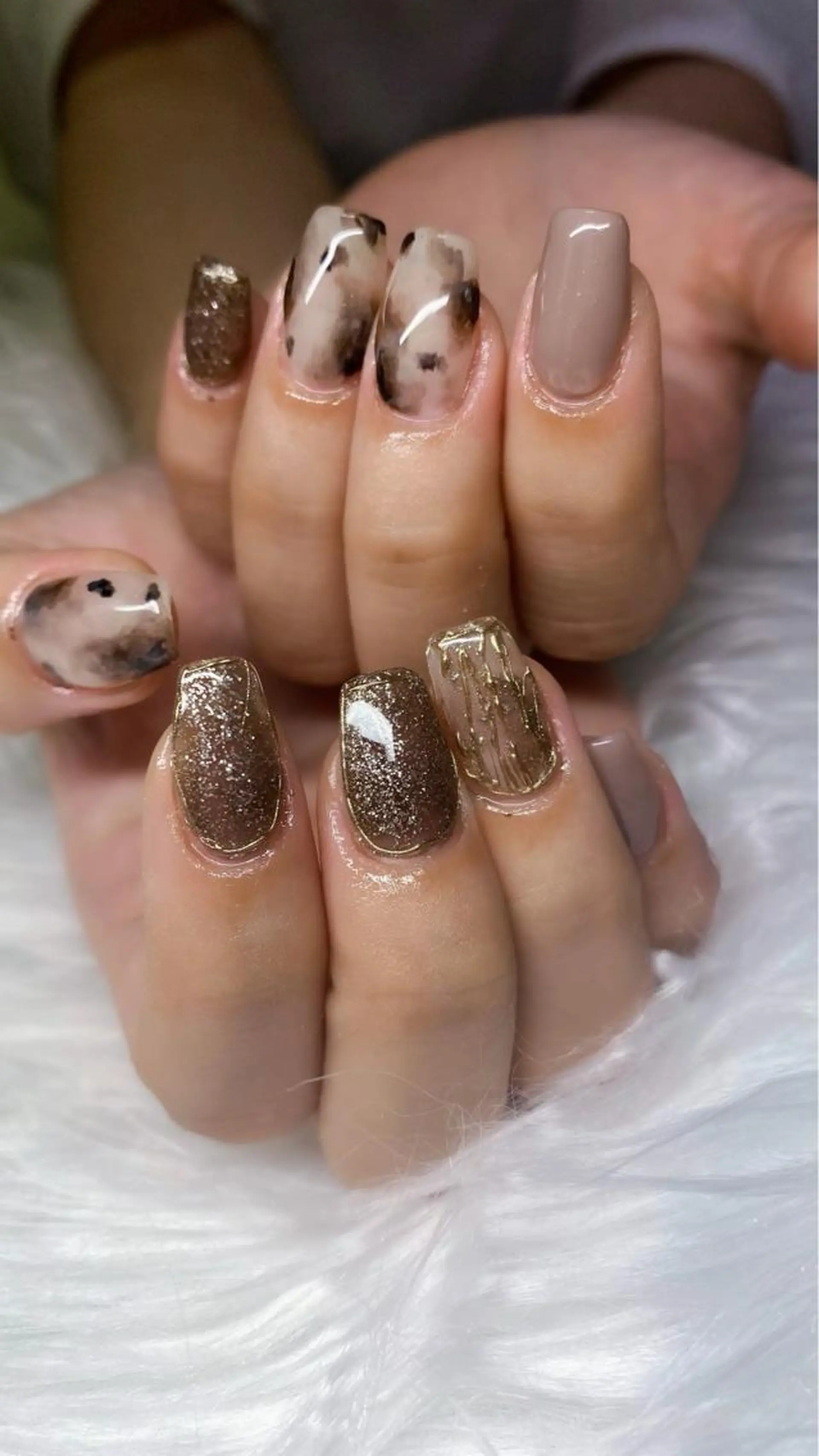 ネイル アニマル柄 ニュアンスネイル スカルプネイル Era nailのネイルデザイン