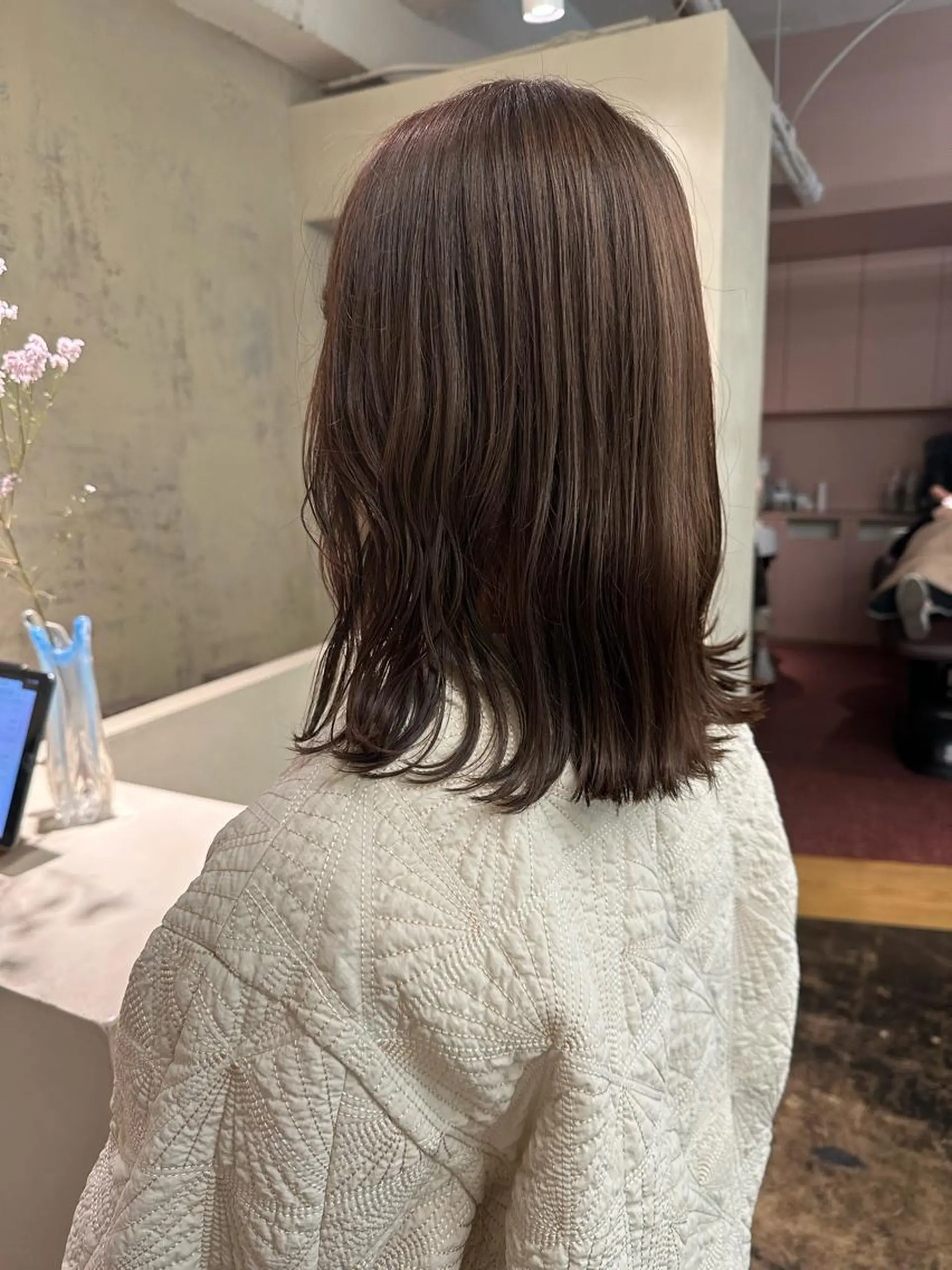 ミディアム カラー ベージュカラー カット ヘアカラー トリートメント yupi🐈‍⬛ レイヤー/パーマのヘアスタイル