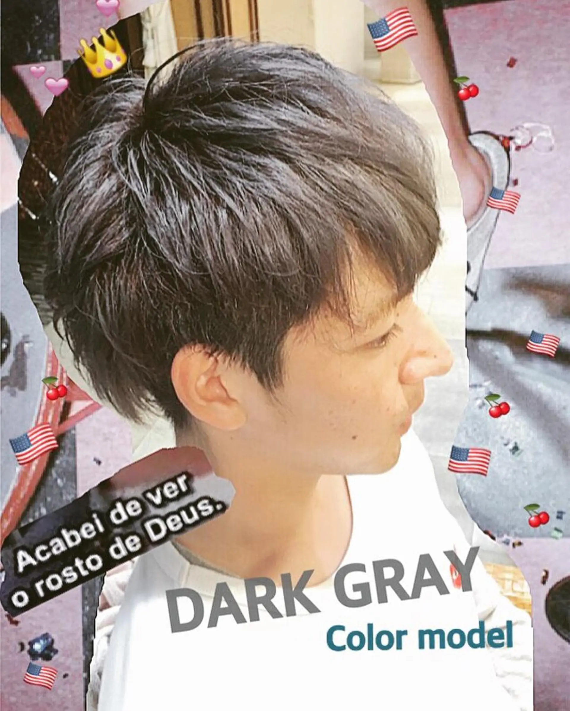 ショート カラー メンズ ウルフカット／吉村 桃子のヘアスタイル