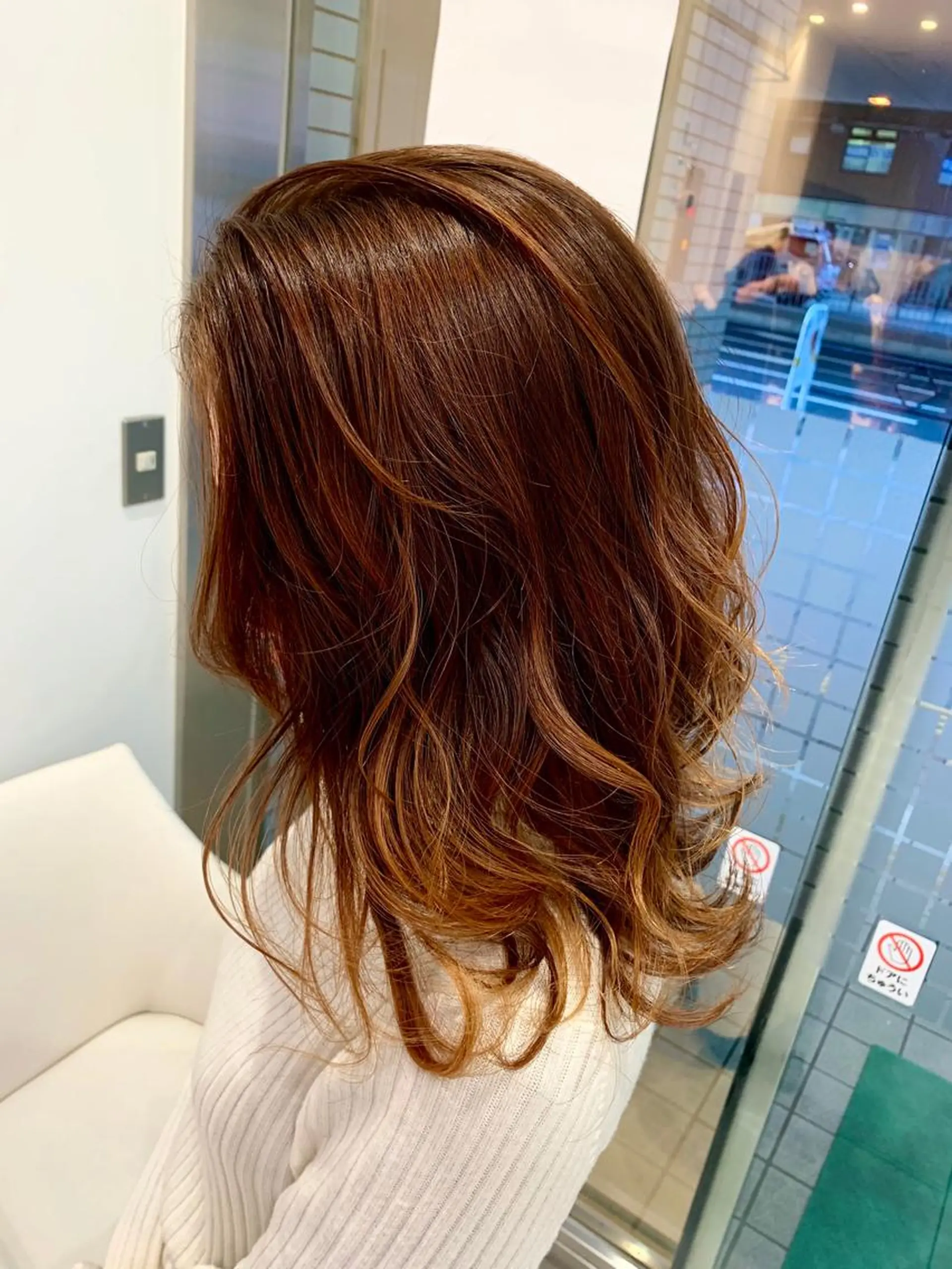 ミディアム カラー バレイヤージュ レイヤーカット カット ヘアカラー N° jillva ♦️川端裕司♦️のヘアスタイル