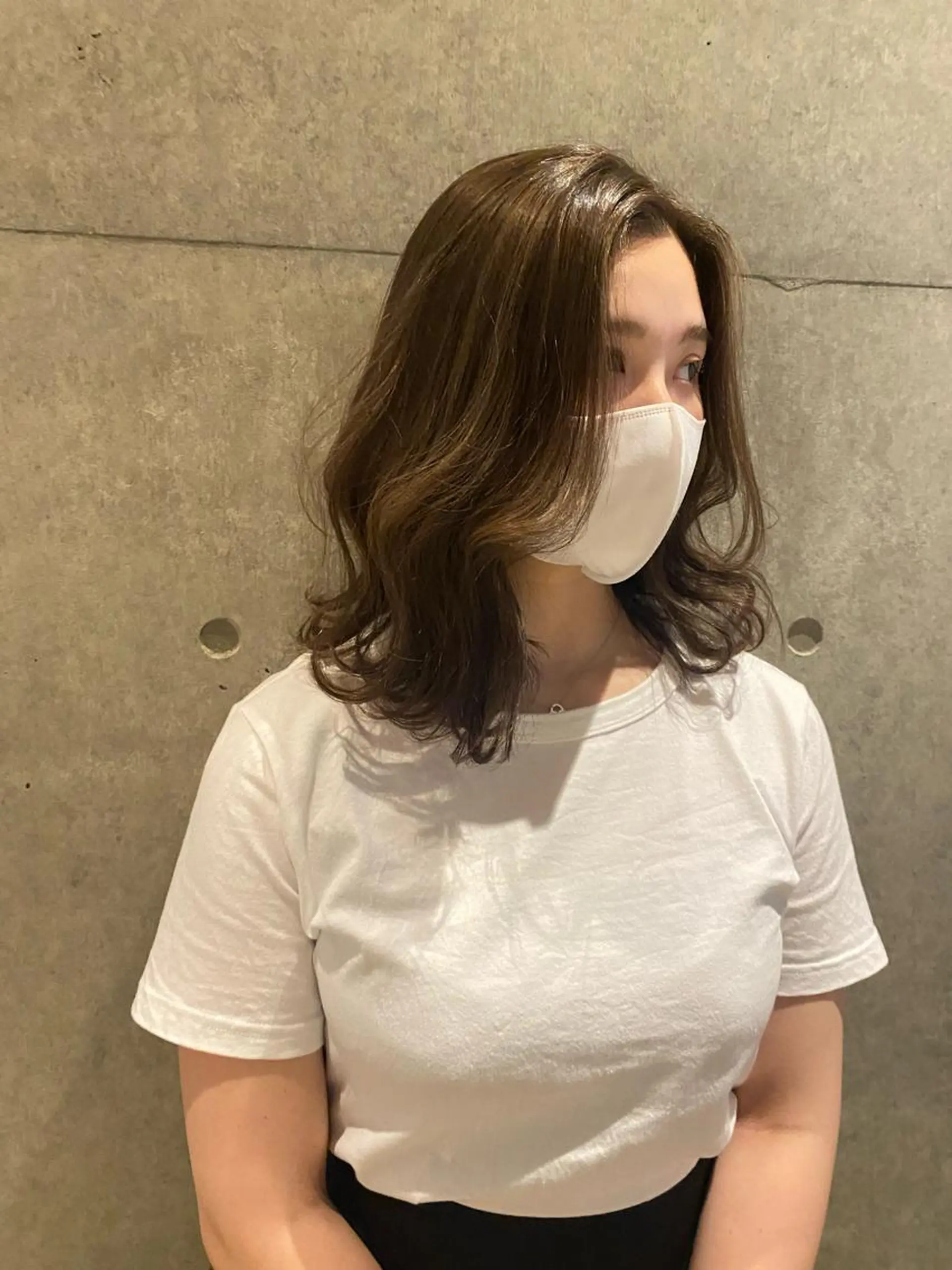 ミディアム カラー ハイライトカラー ハイライト ヘアカラー 透明感カラー/ レイヤーkotonoのヘアスタイル