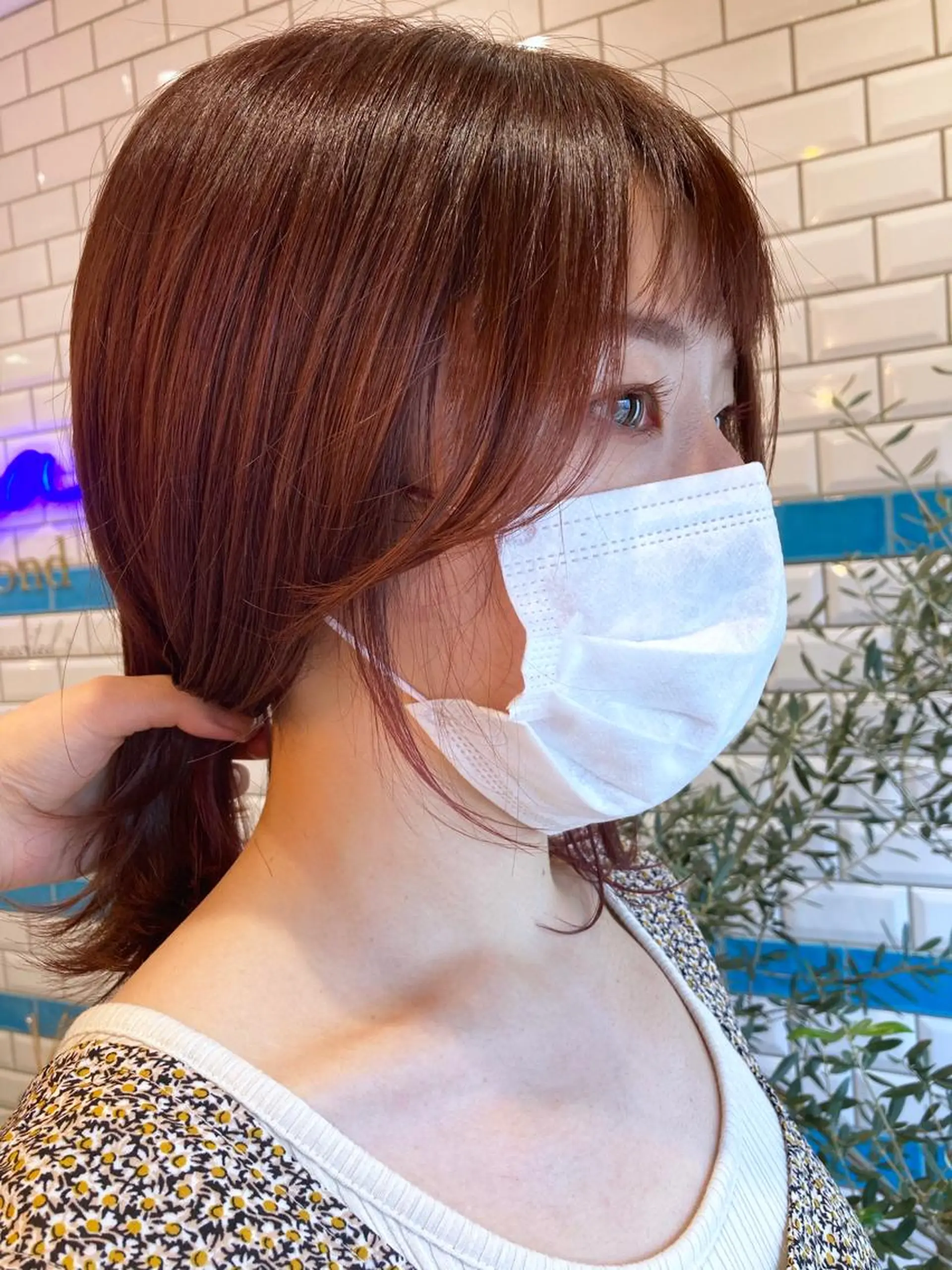 ミディアム カラー エギョモリ 韓国風ヘア おくれ毛 Loom .by Sea  ルームバイシー所属・レイヤー/前髪/ 韓国/CHIHIROのヘアスタイル