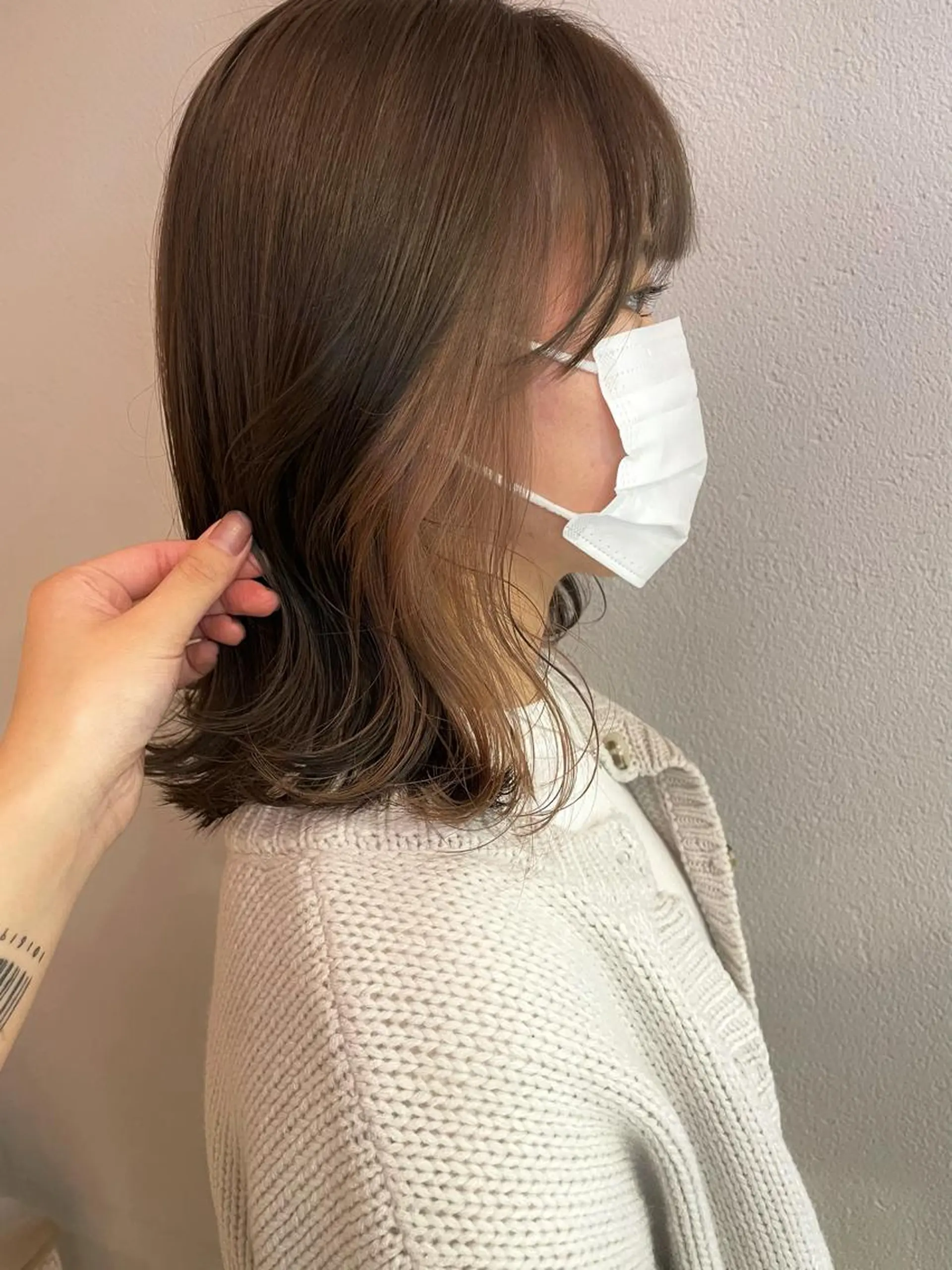 ミディアム カラー ベージュカラー ブリーチ ケアブリーチ 沖縄/ヘアアレンジ /ナカノのヘアスタイル