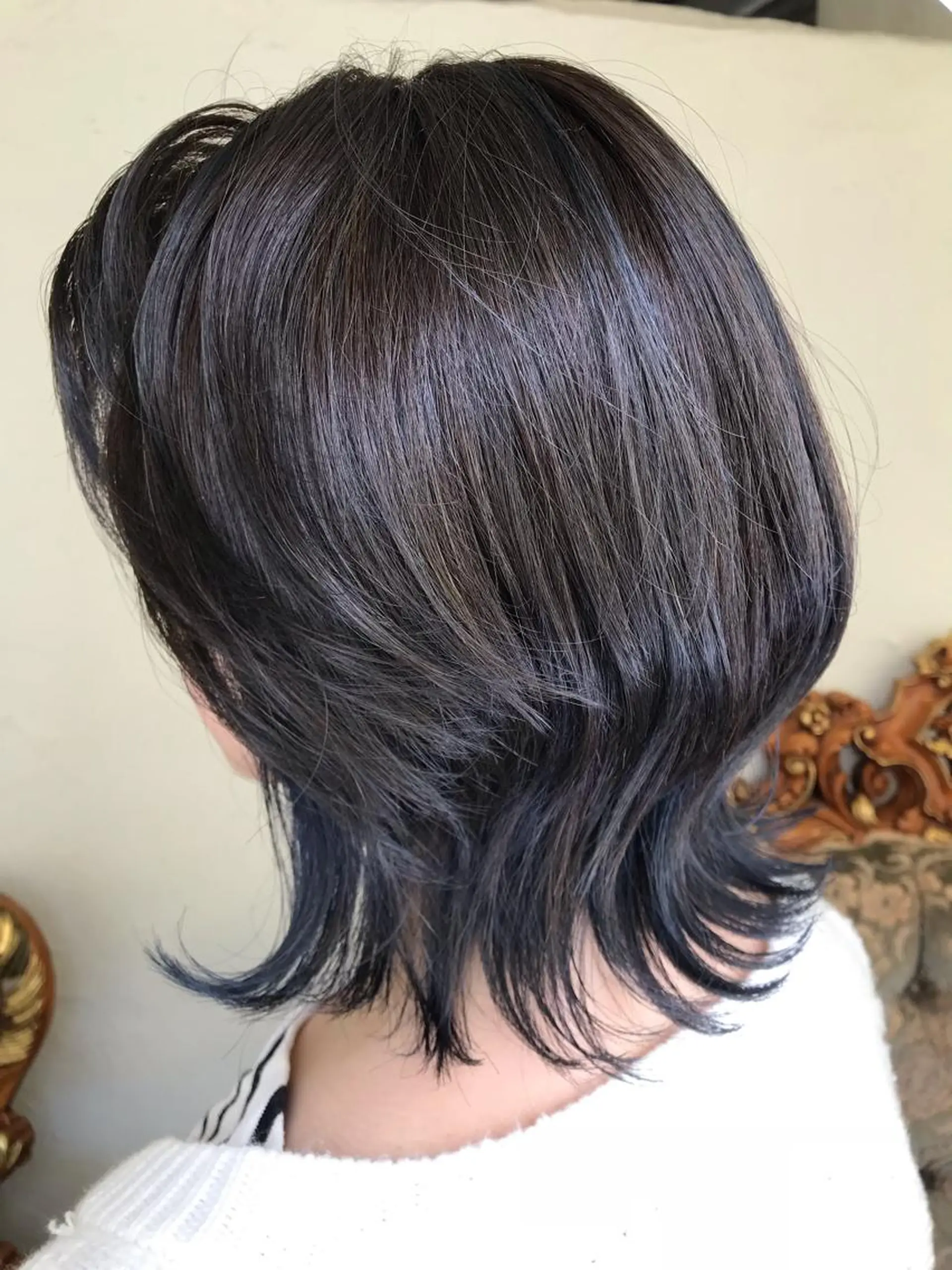 ショート カラー ブルーカラー インナーカラー ネイビーカラー 伊藤 優希のヘアスタイル