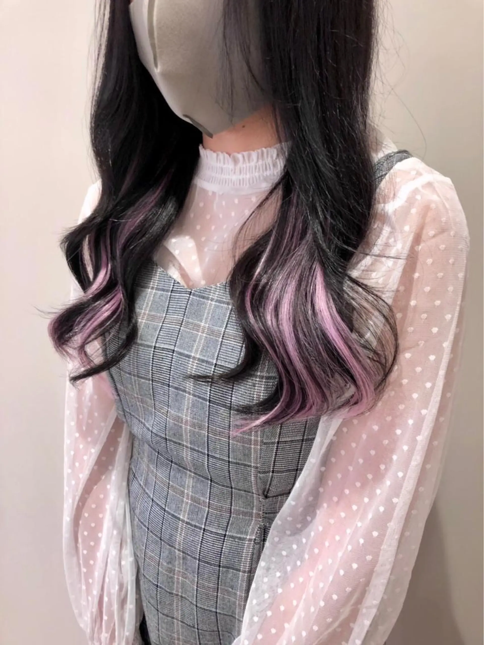 ロング エクステ ミユ🎀エクステ 🎨デザインカラーのヘアスタイル