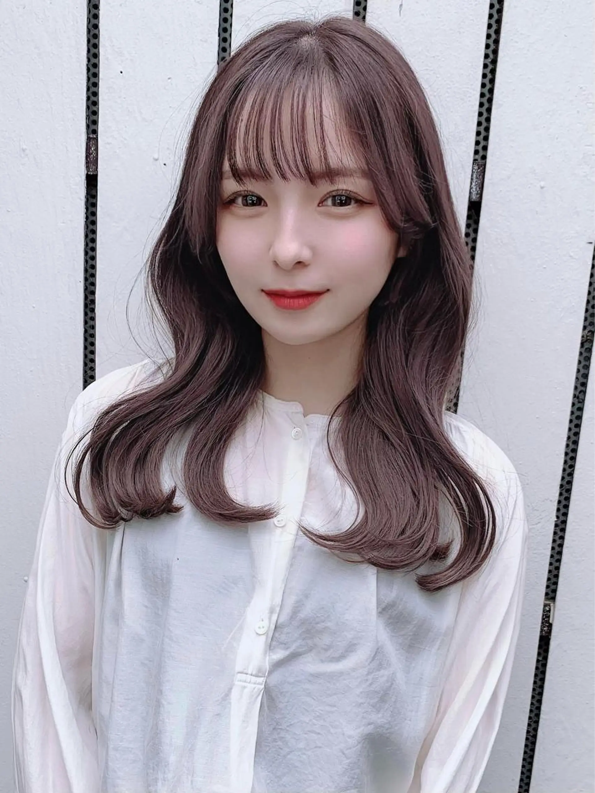 セミロング カラー くびれヘア 韓国風ヘア カット ヘアカラー トリートメント 映える顔周りカット ♥️韓国ヘア"ちぇるのヘアスタイル