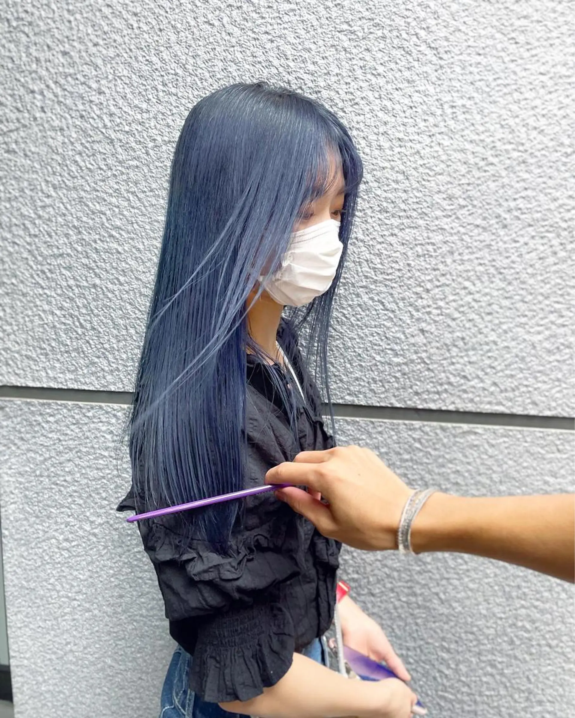 ミディアム ヘアカラー トリートメント ヘアセット レイヤー専門家 ダブルカラー修のヘアスタイル